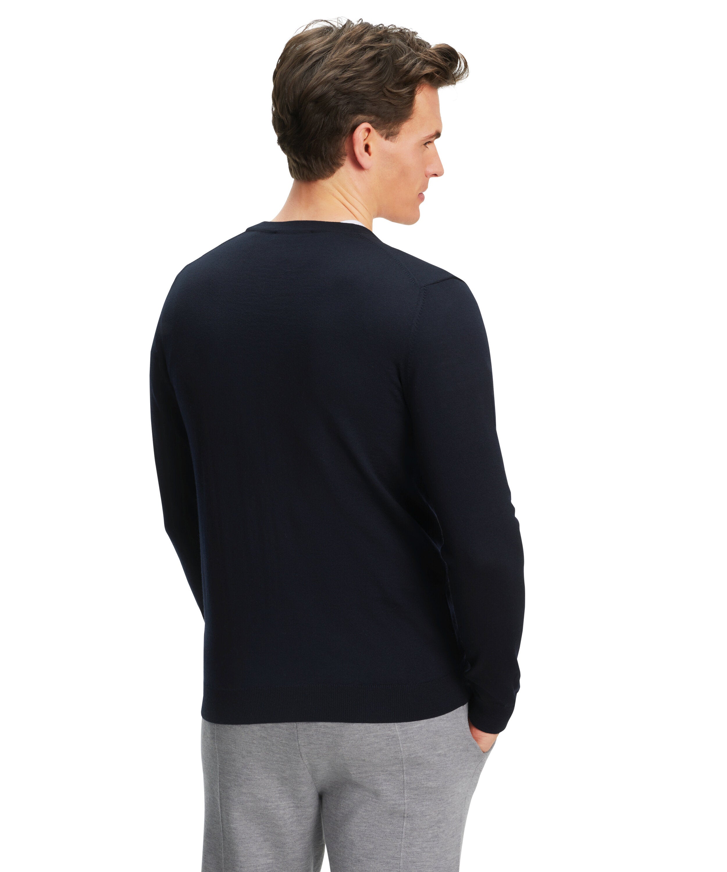 Falke Men Cardigan V-neck - Men - night sky