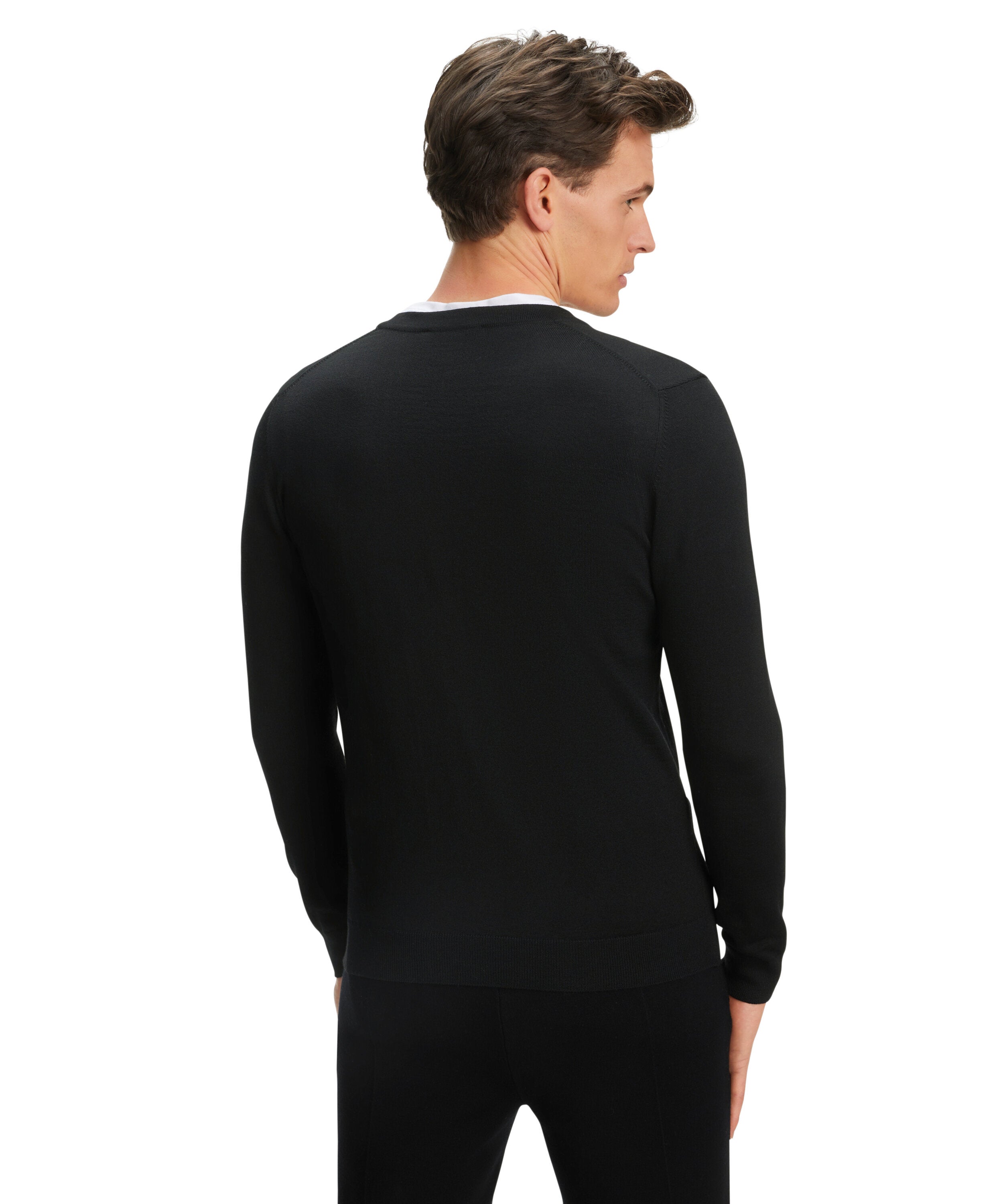 Falke Men Cardigan V-neck - Men - black