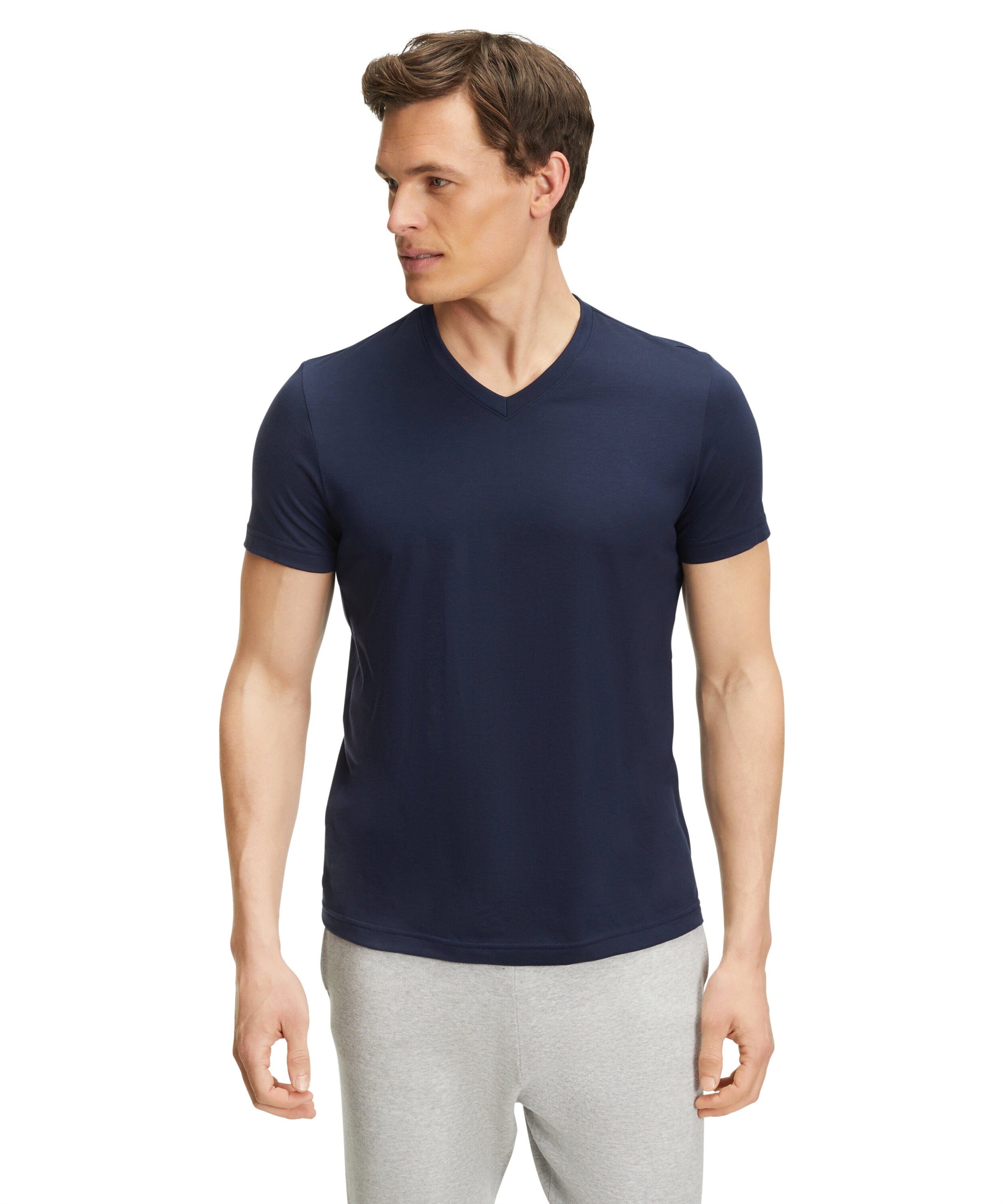 Falke Men T-Shirt V-neck - Men - space blue