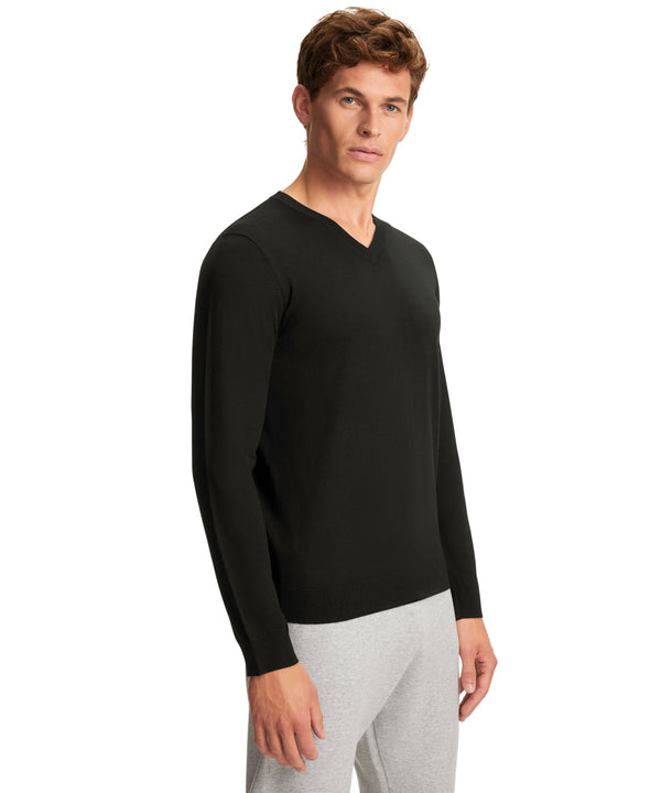 Falke Men Pullover V-neck - Men - black