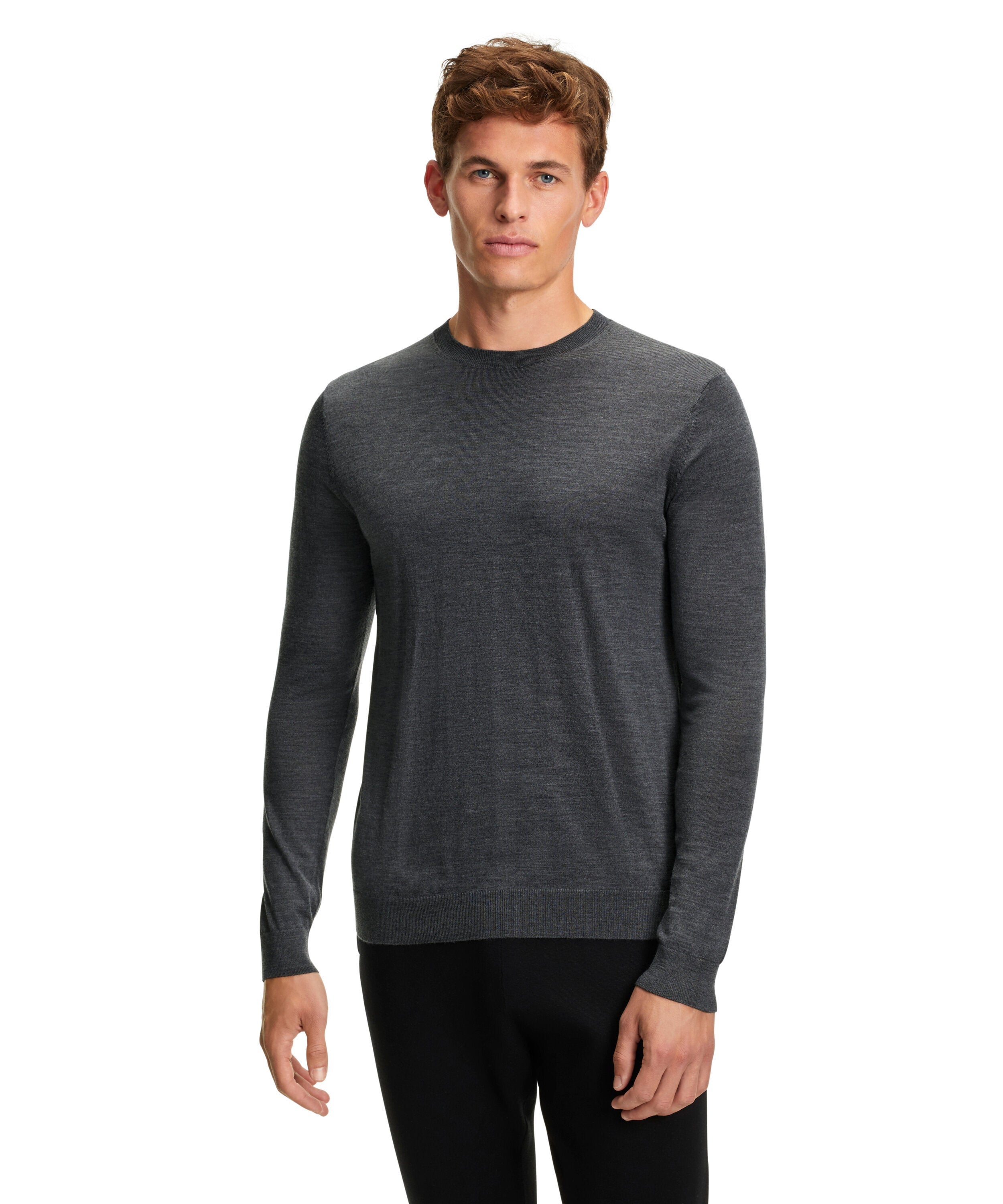 Falke Men Pullover Round-neck - Men - dark grey