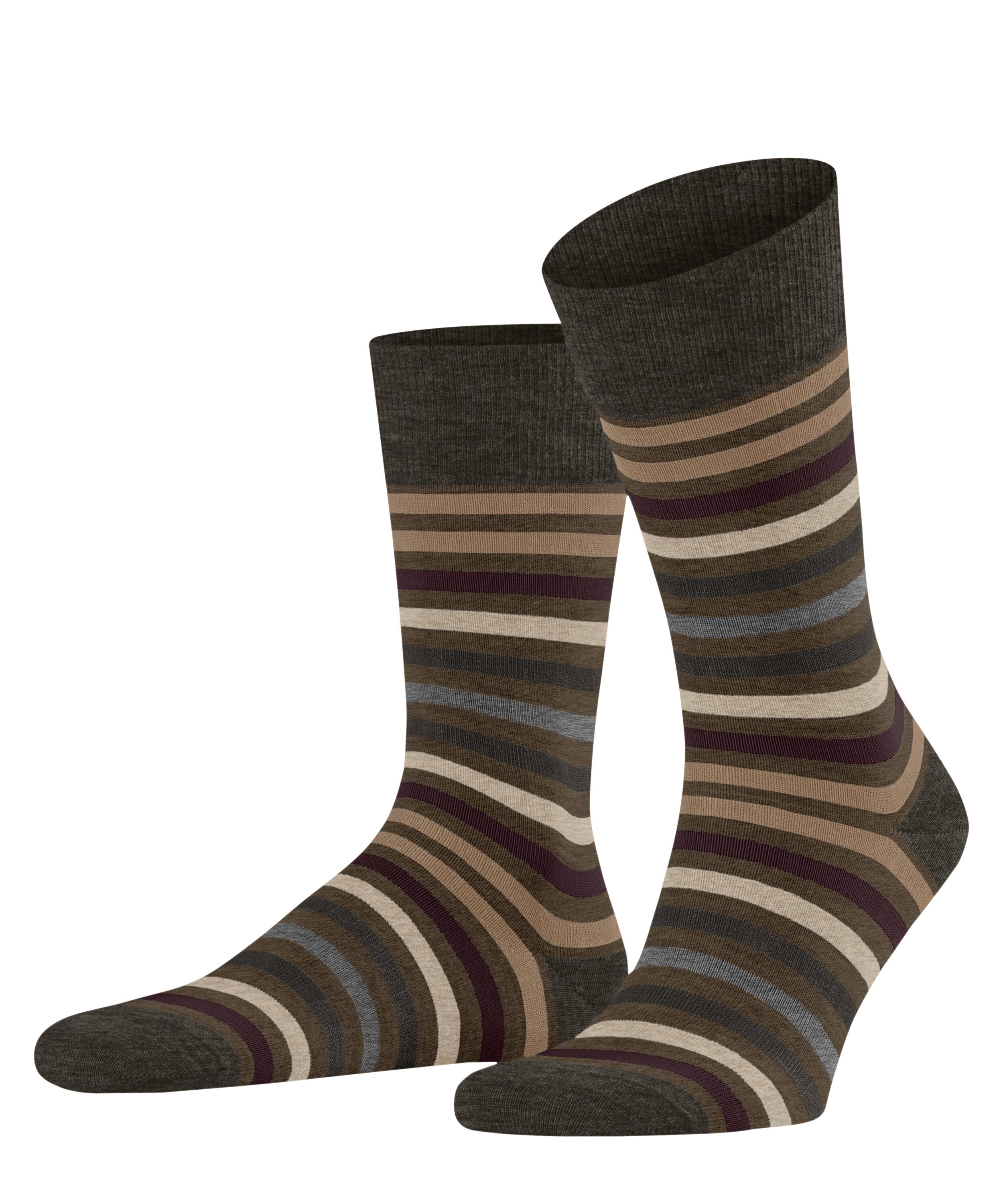 Falke Tinted Stripe Men Socks - Men - beech
