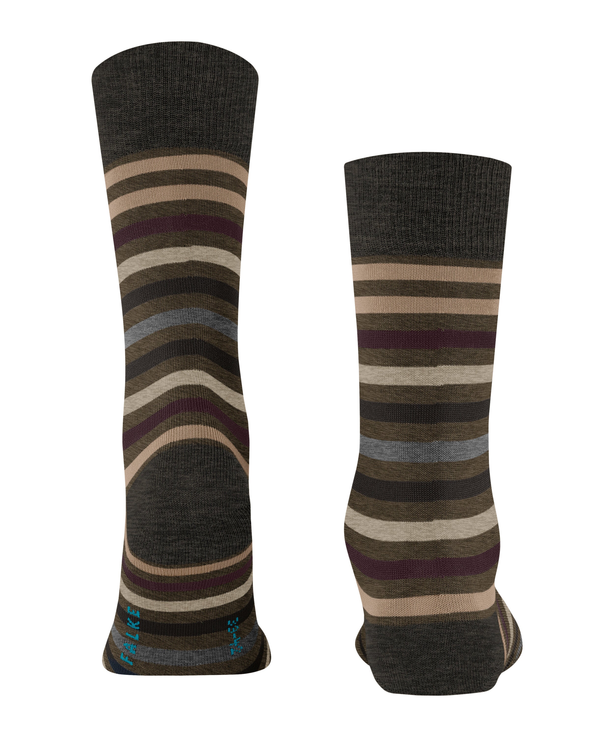 Falke Tinted Stripe Men Socks - Men - beech