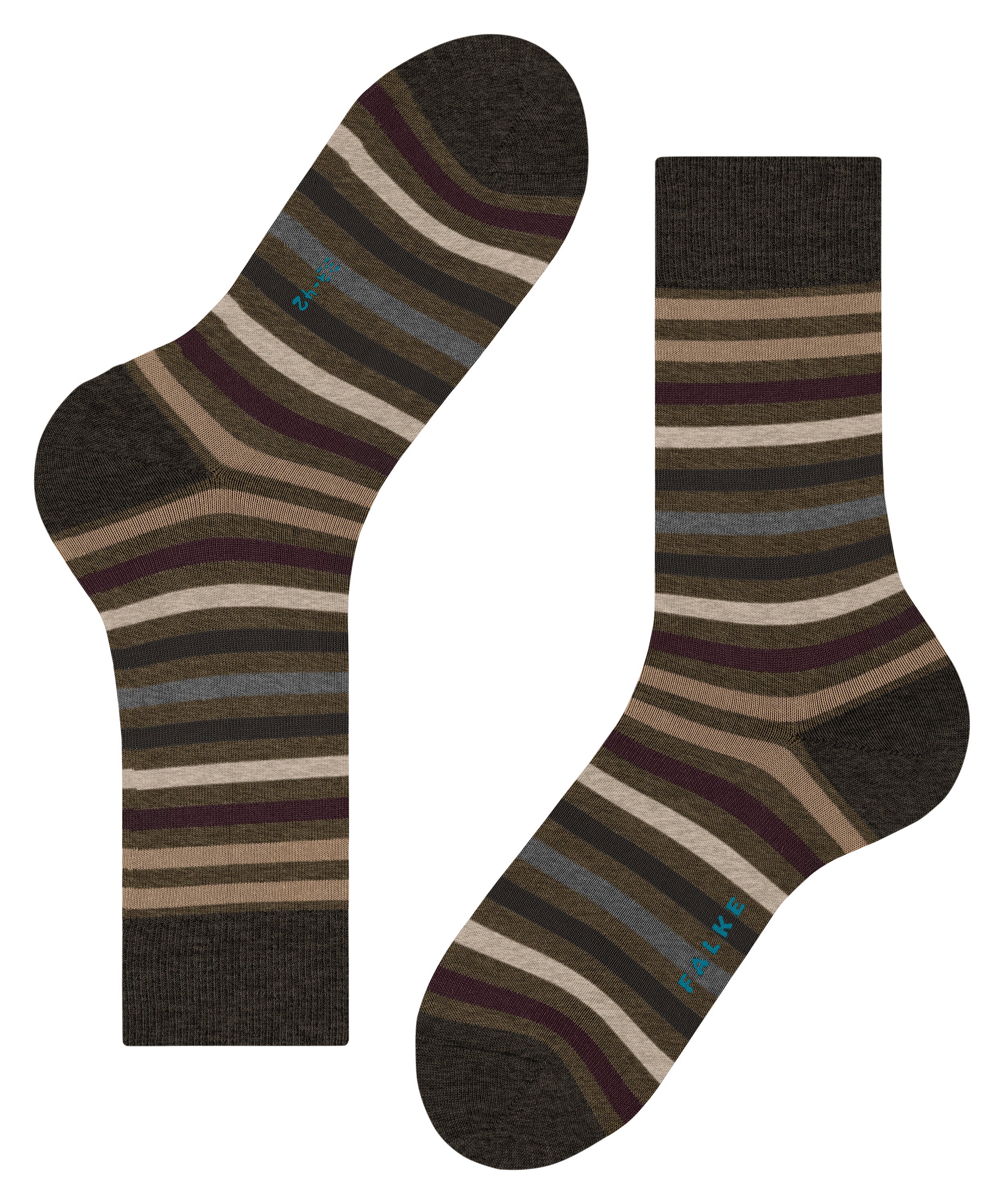 Falke Tinted Stripe Men Socks - Men - beech