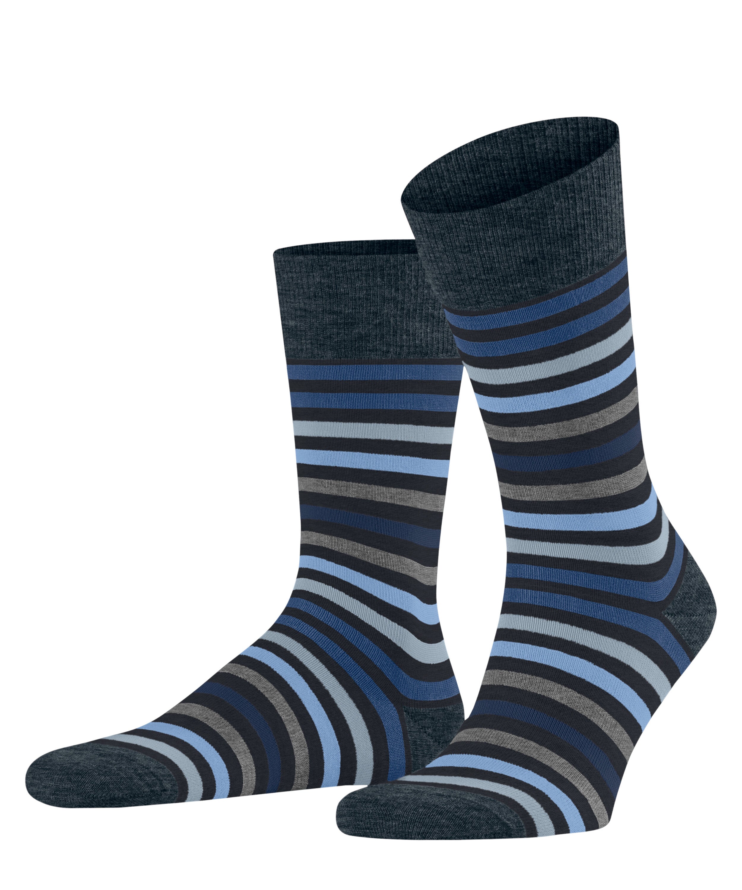 Falke Tinted Stripe Men Socks - Men - dark navy