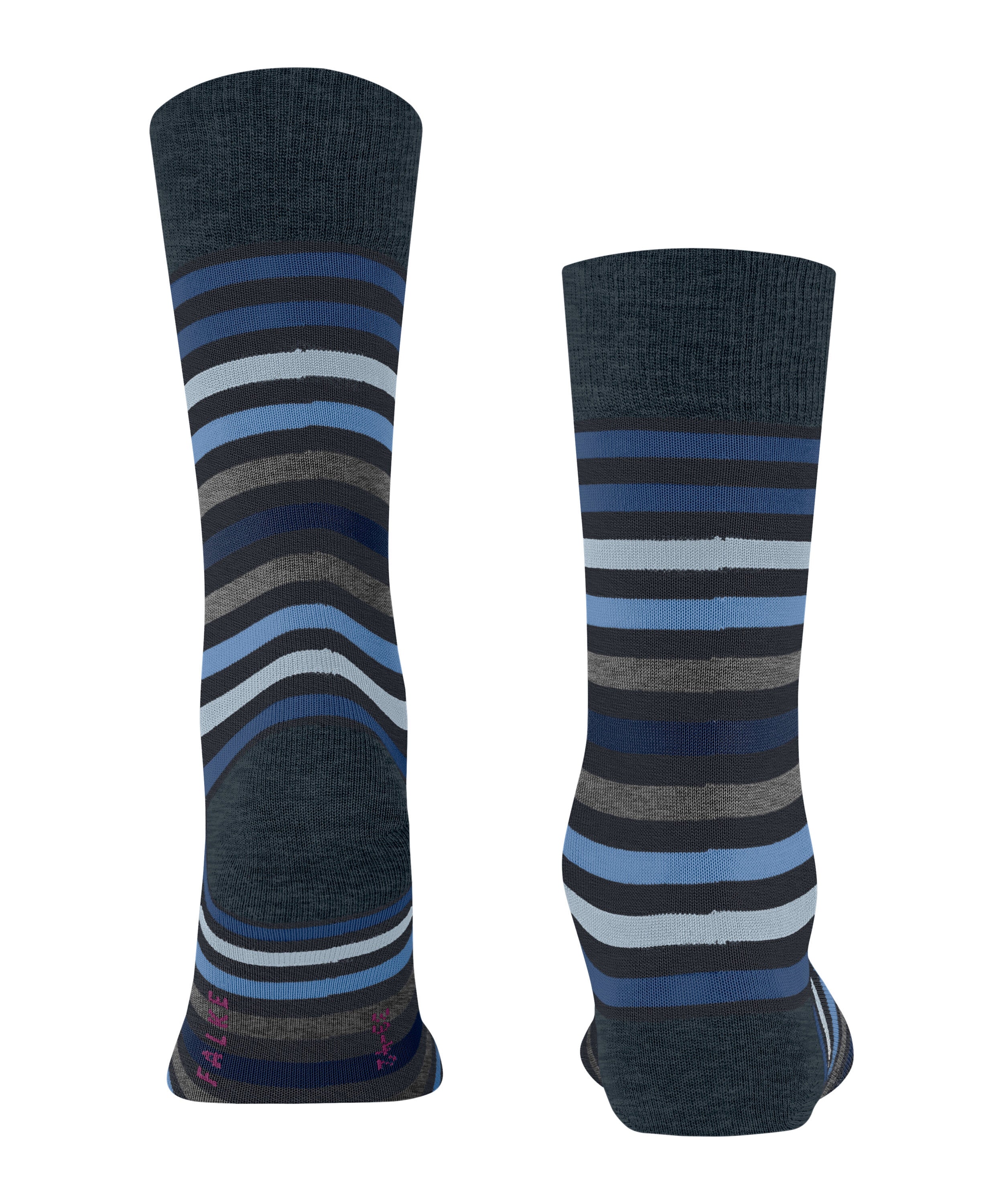 Falke Tinted Stripe Men Socks - Men - dark navy