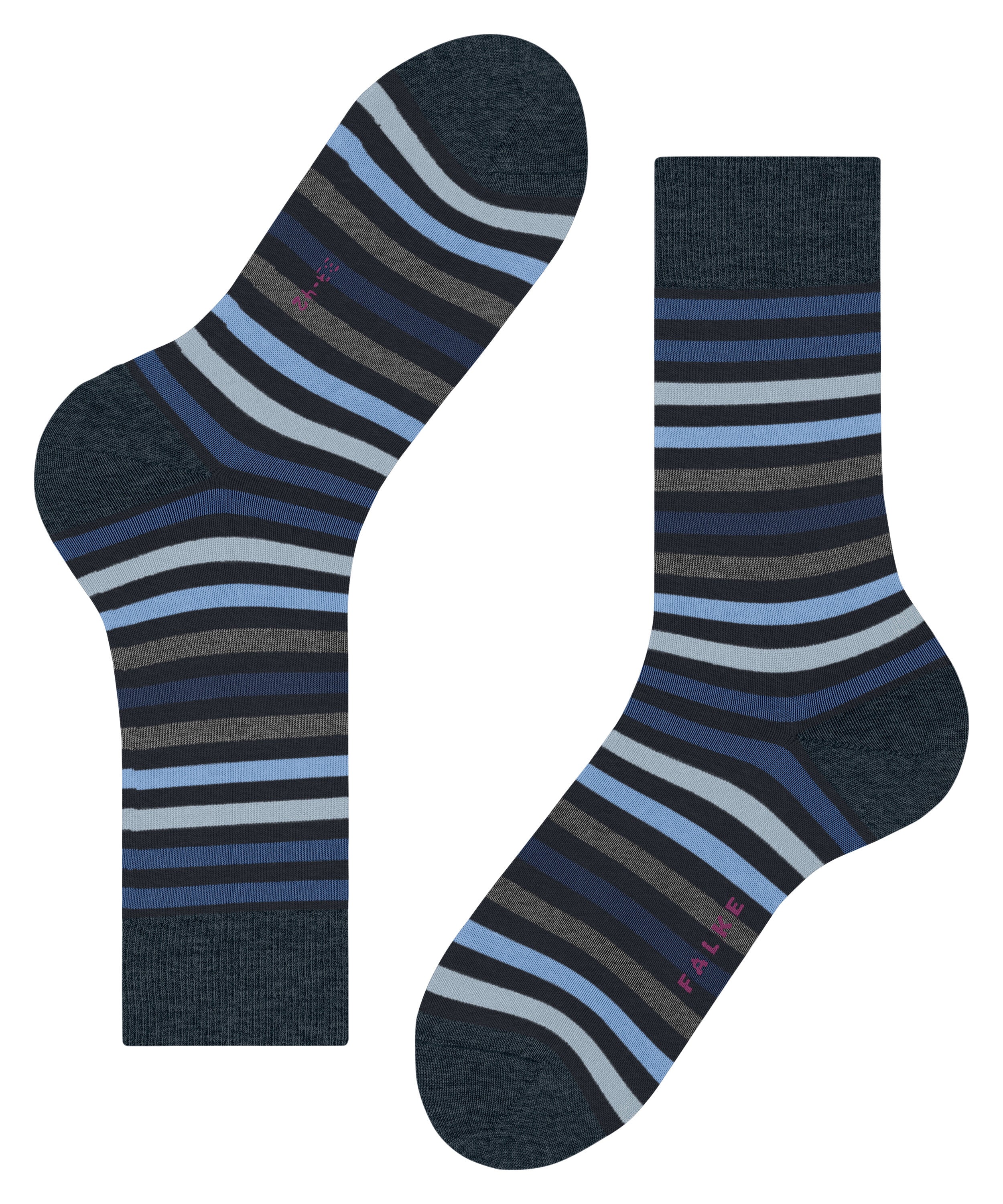 Falke Tinted Stripe Men Socks - Men - dark navy