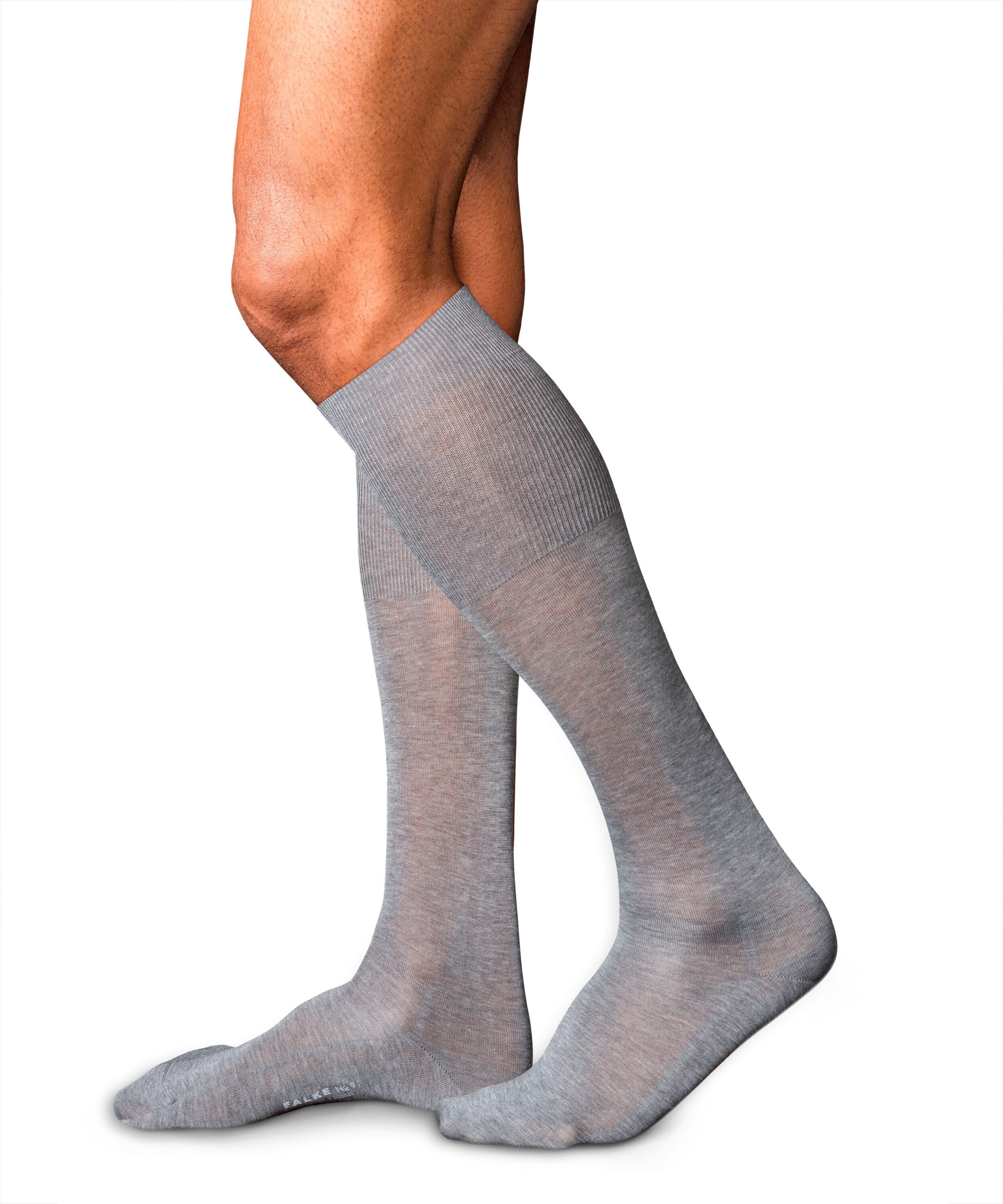 Falke No. 9 Pure Fil d´Écosse Men Knee-high socks - Men - light greymel.