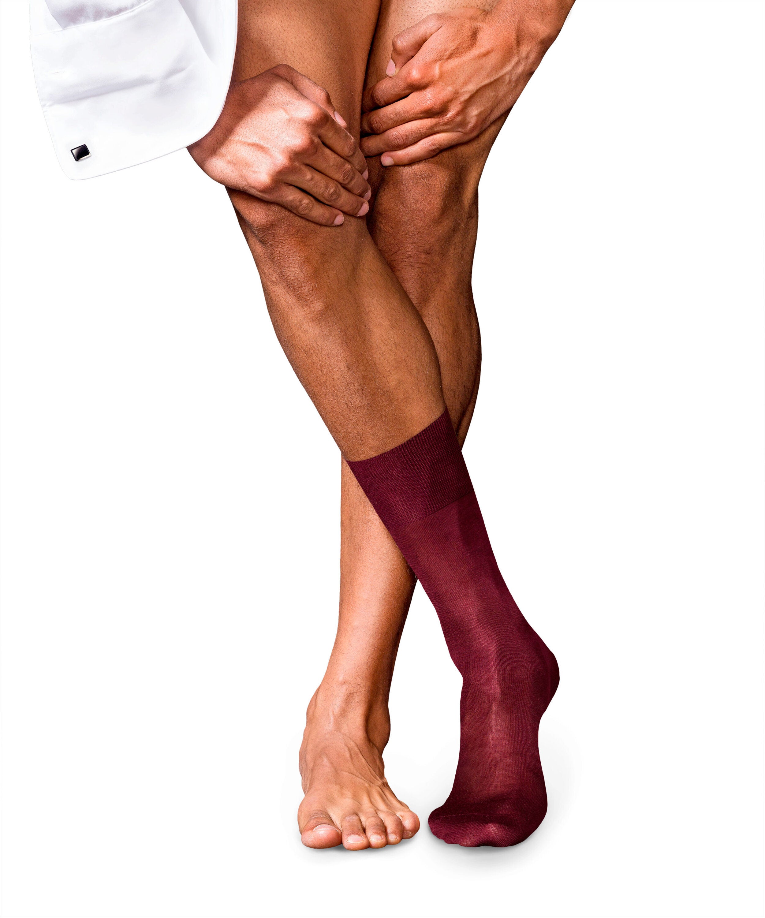 Falke No. 4 Pure Silk Men Socks - Men - barolo