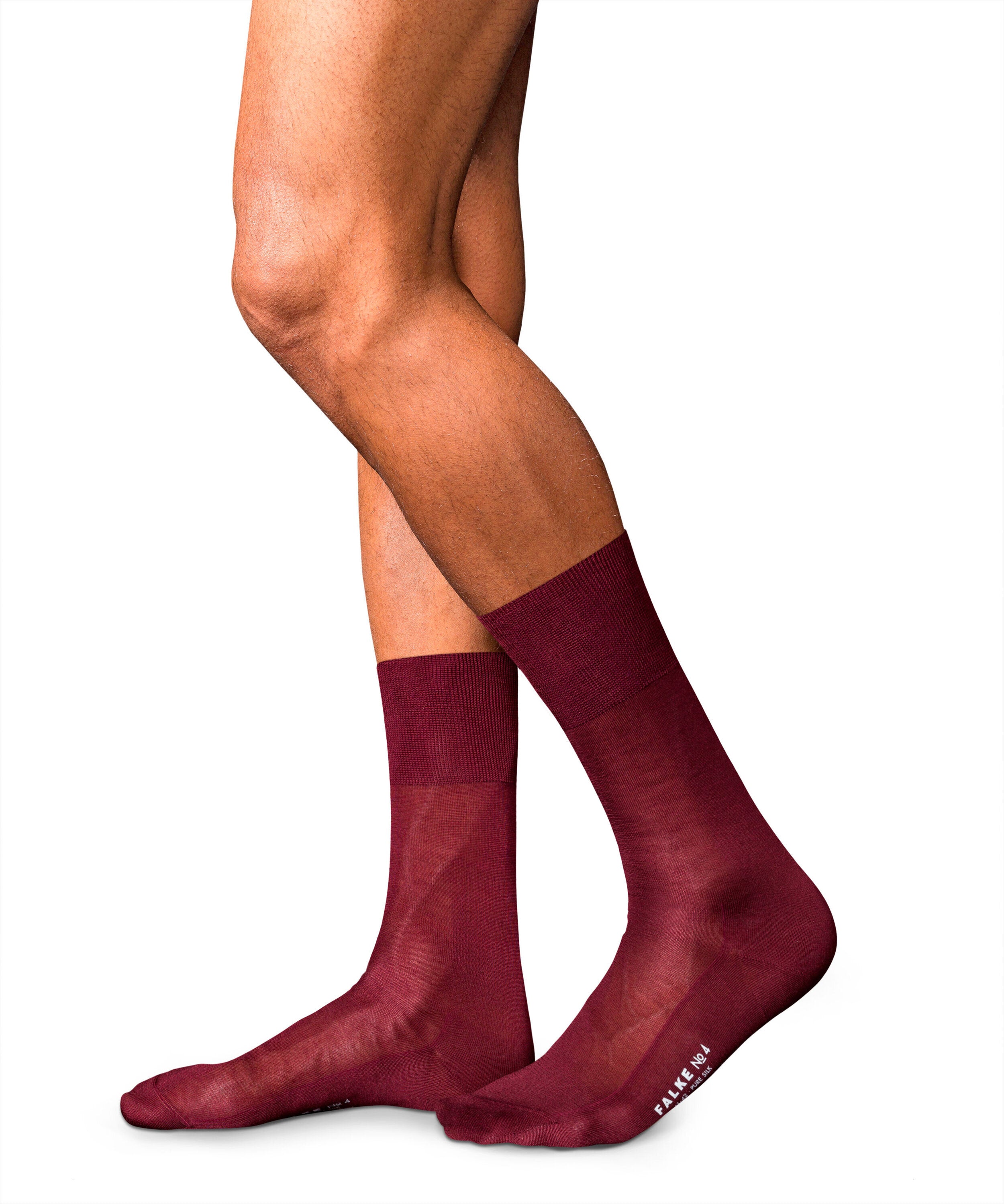 Falke No. 4 Pure Silk Men Socks - Men - barolo