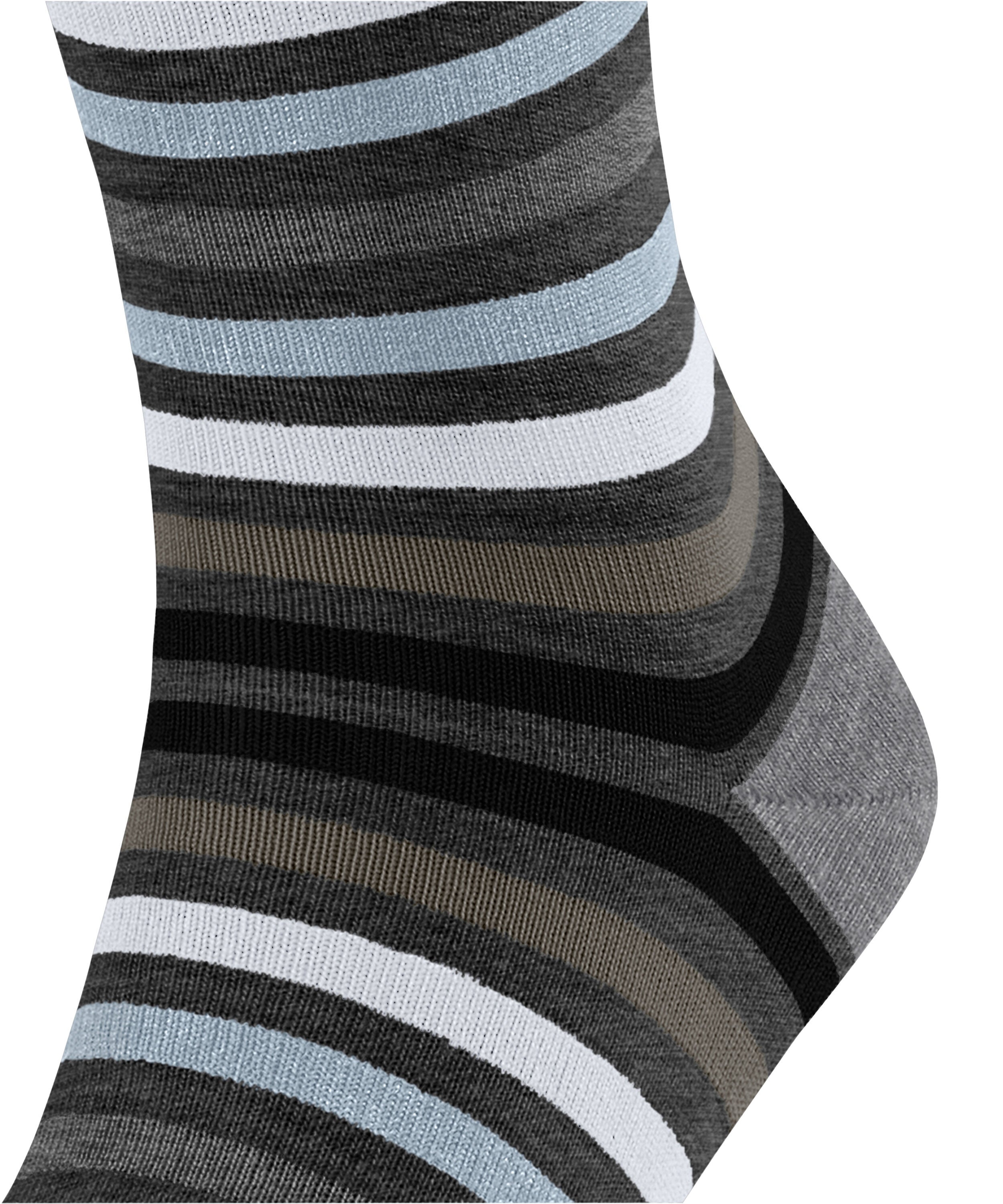 Falke Tinted Stripe Men Socks - Men - asphalt mel.