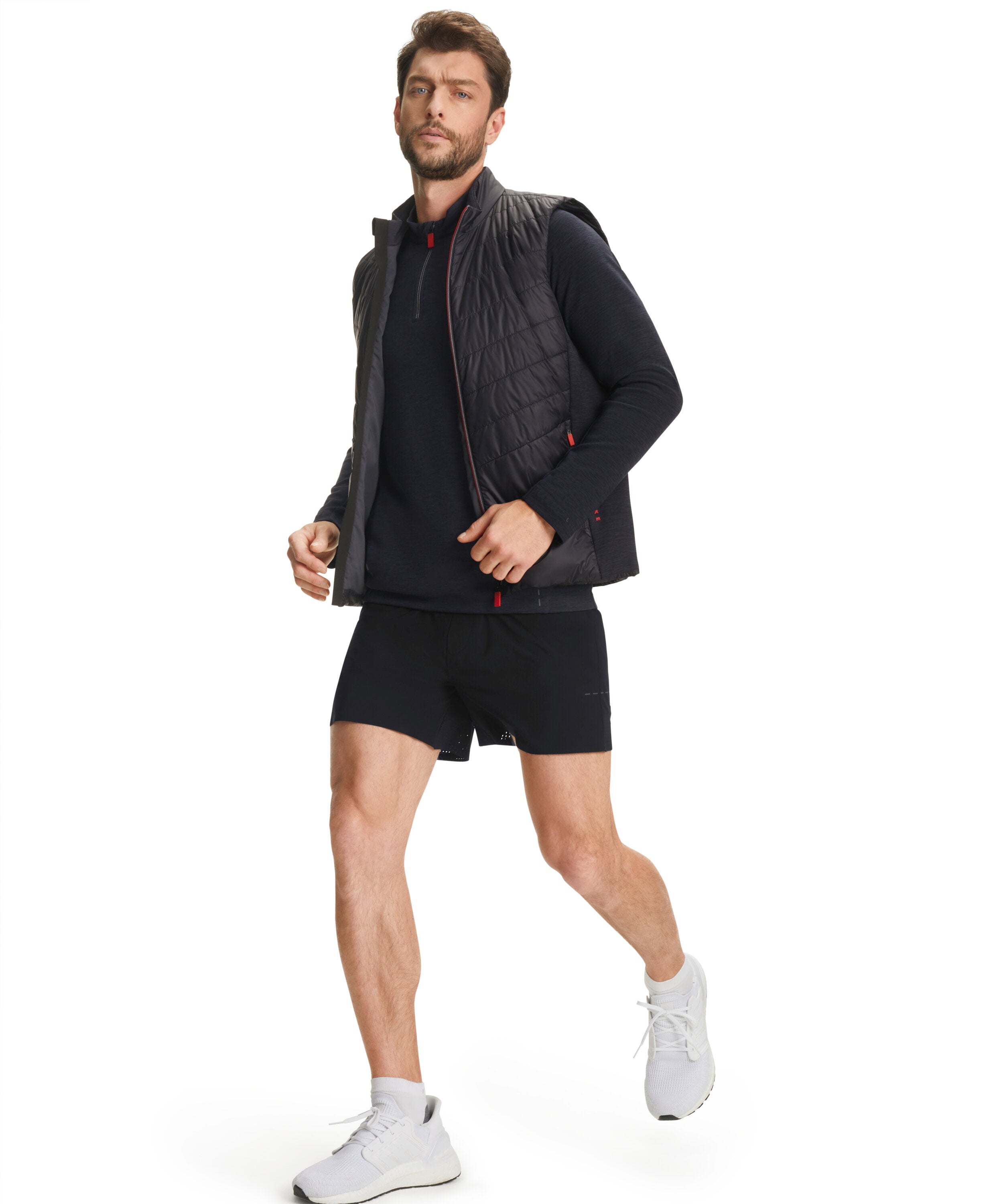 Falke Men Training Waistcoat Stand-up collar - Men - black