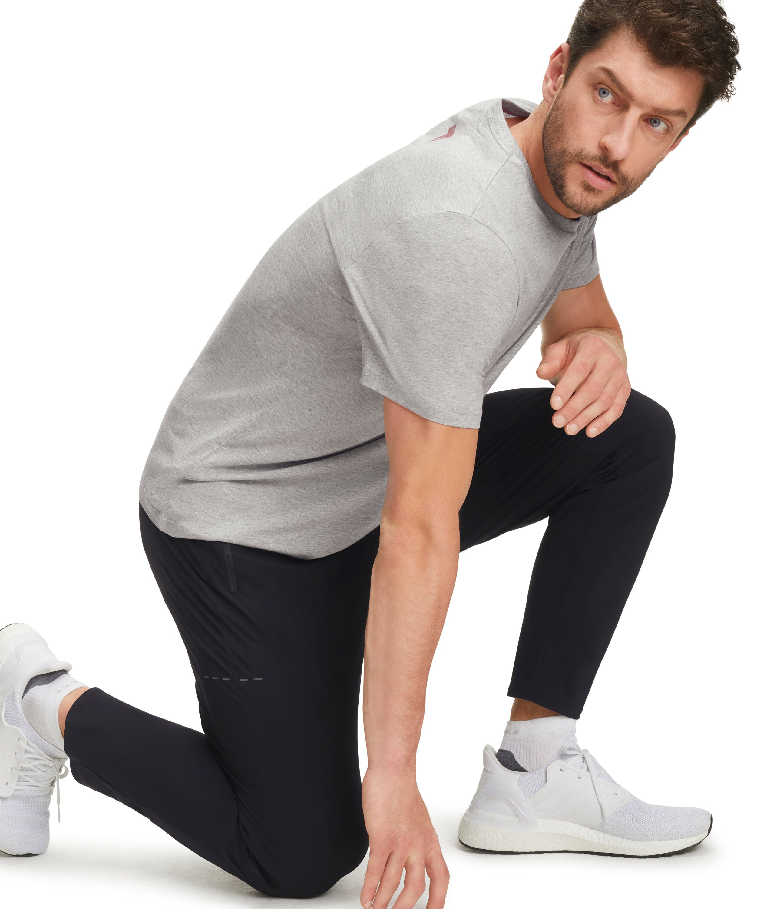 Falke Running Men Training T-Shirt Round-neck - Men - grey-heather