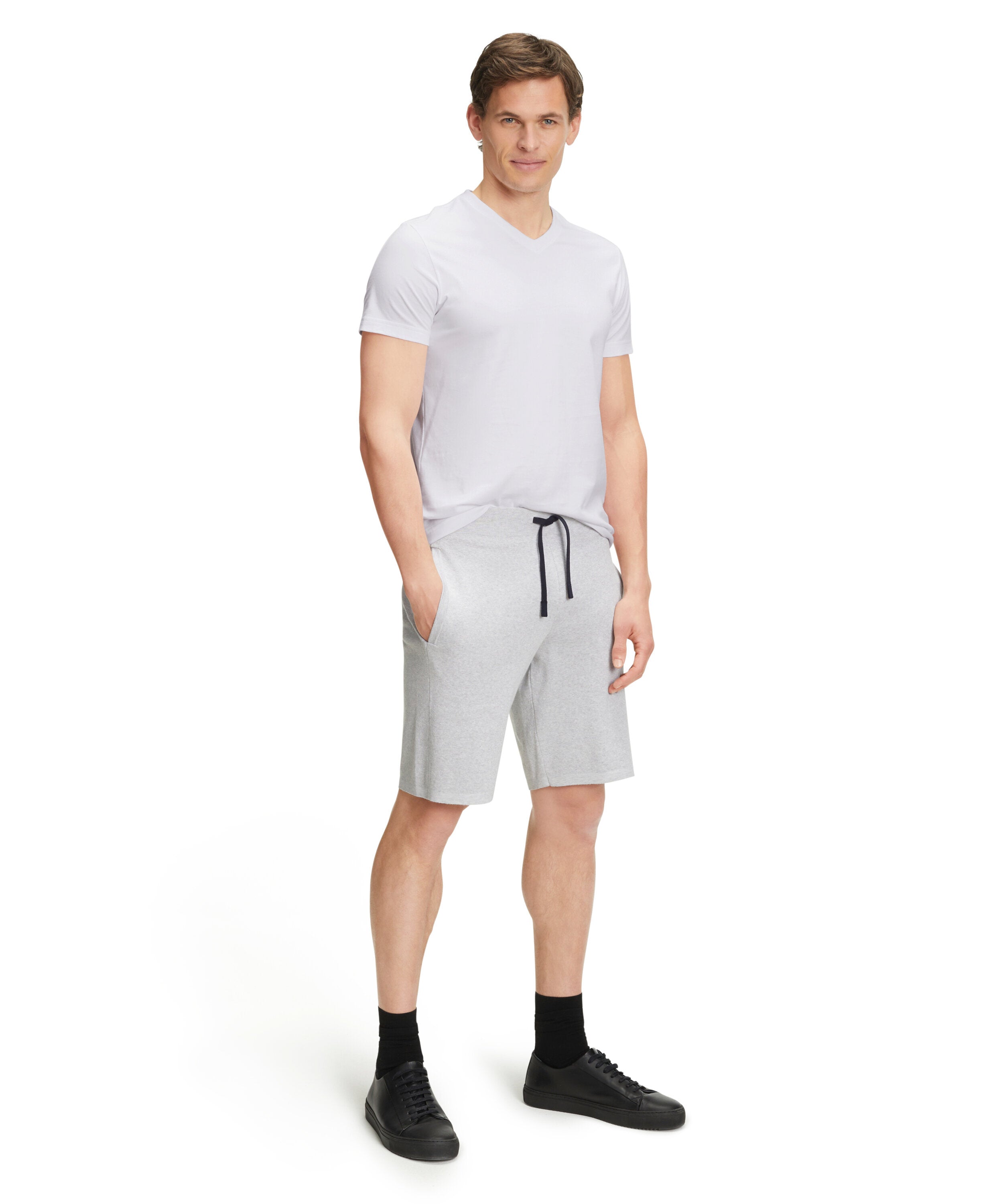 Falke Men T-Shirt V-neck - Men - white