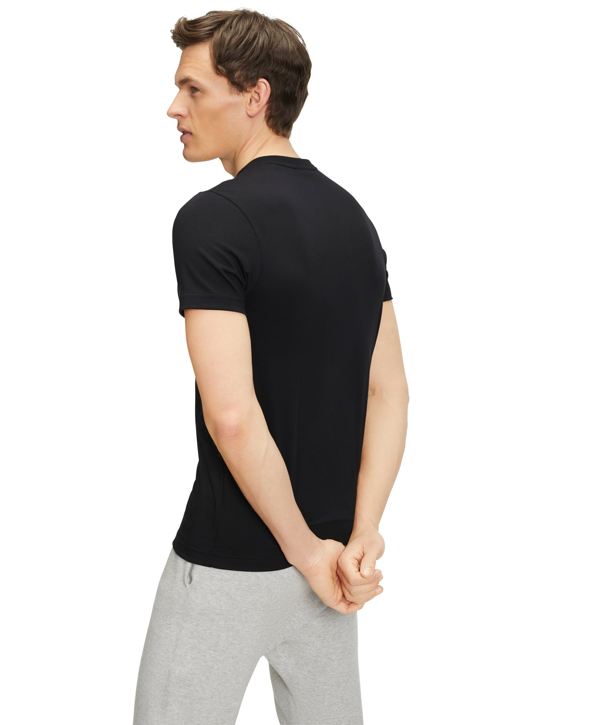 Falke Men T-Shirt V-neck - Men - black
