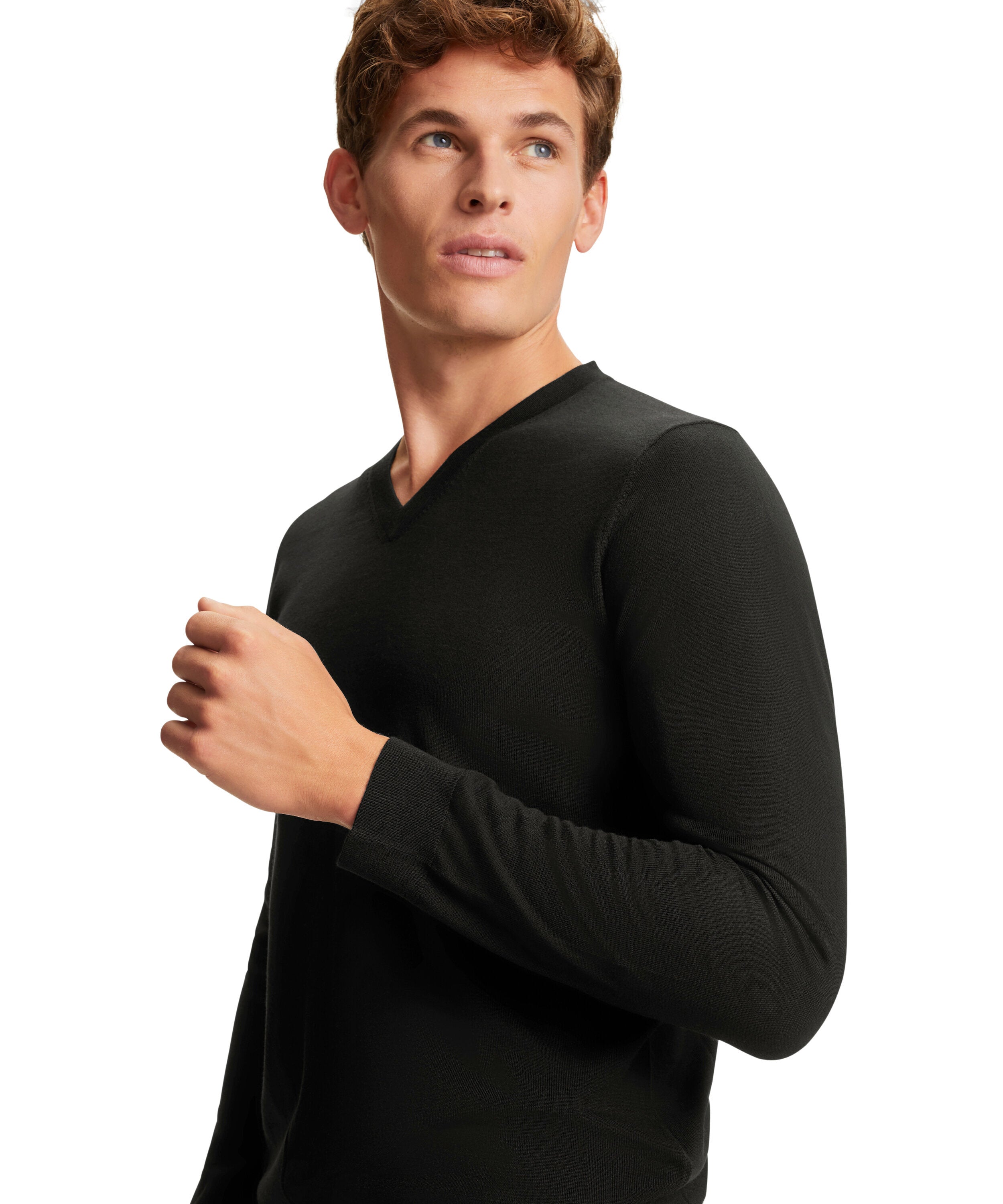 Falke Men Pullover V-neck - Men - black