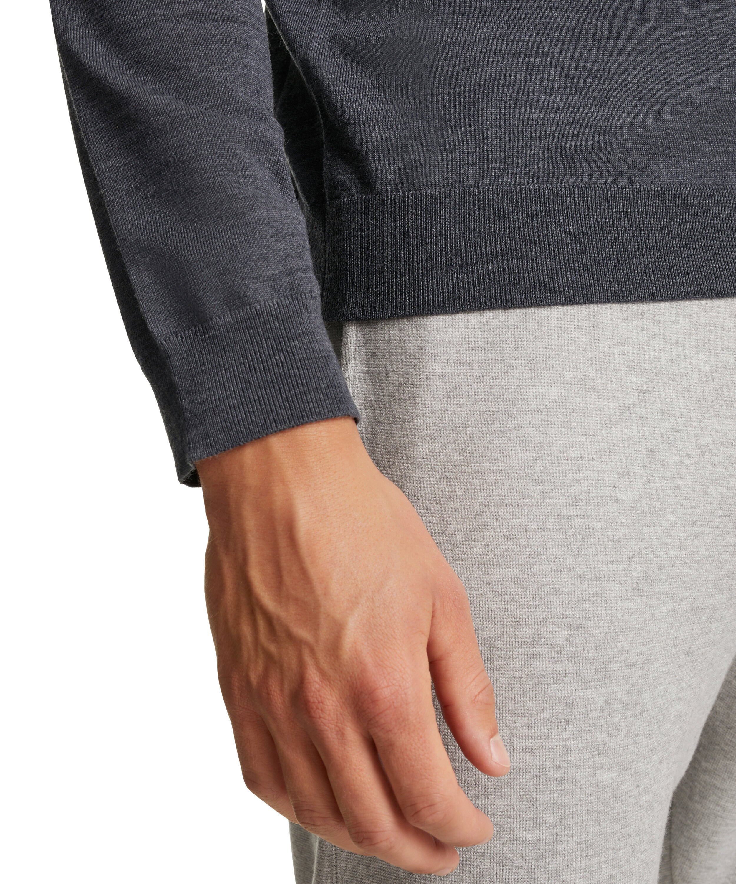 Falke Men Pullover V-neck - Men - dark grey