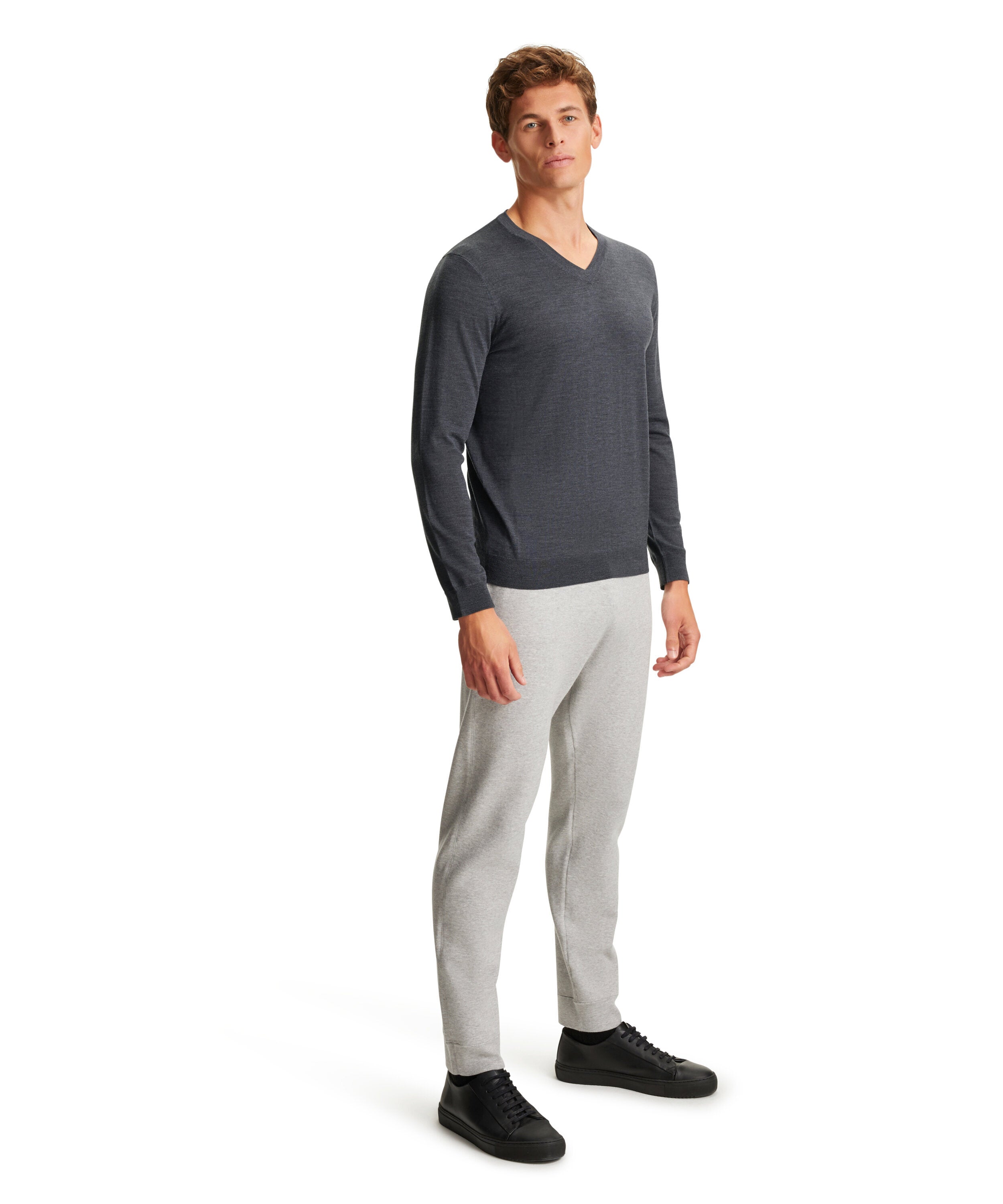 Falke Men Pullover V-neck - Men - dark grey