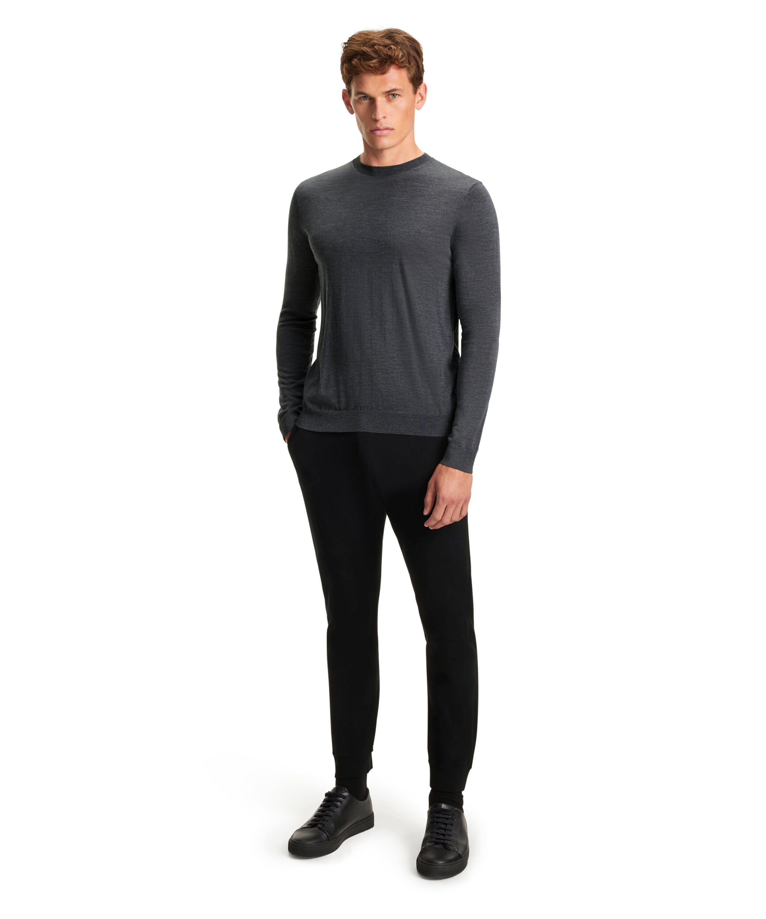 Falke Men Pullover Round-neck - Men - dark grey