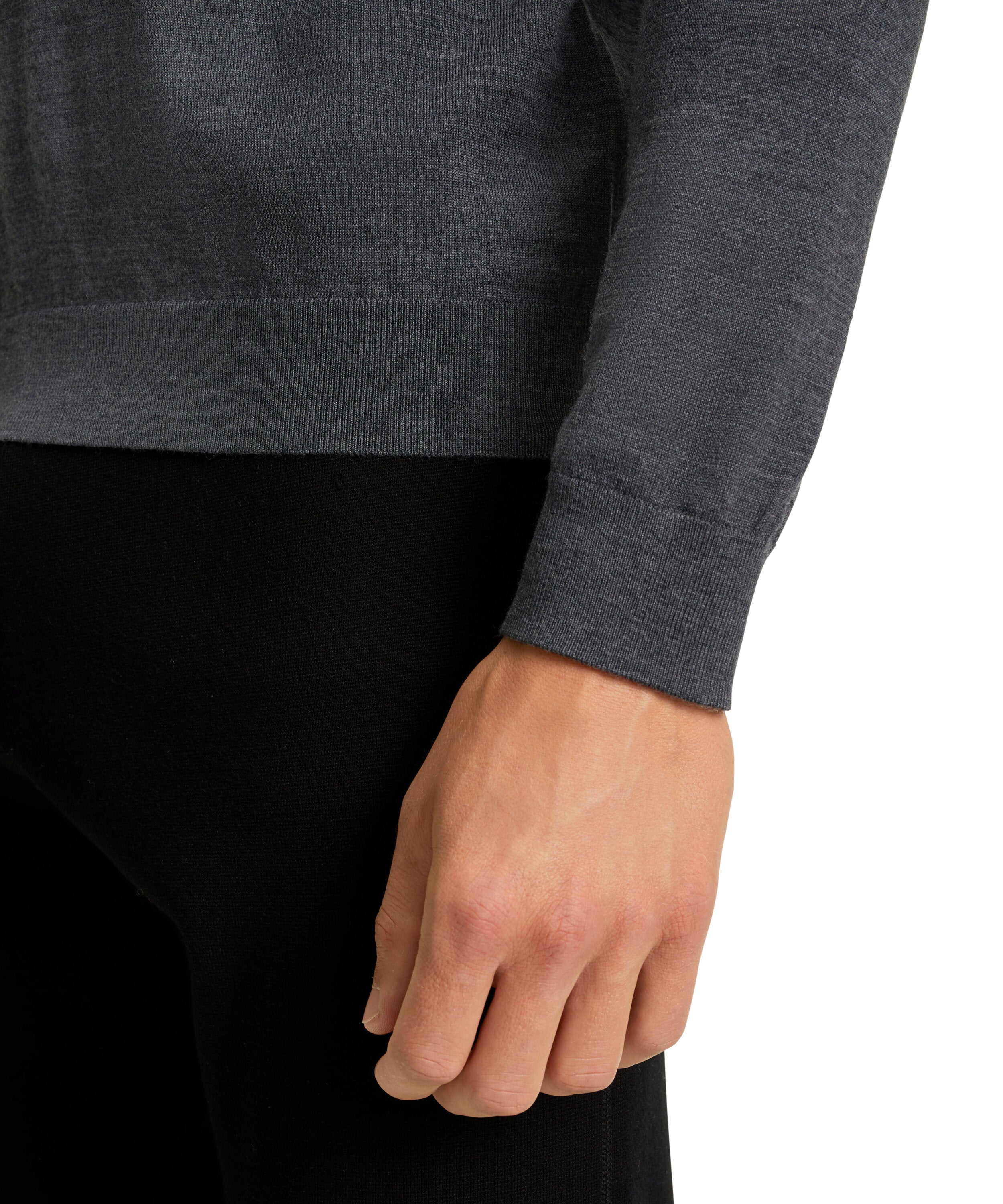 Falke Men Pullover Round-neck - Men - dark grey
