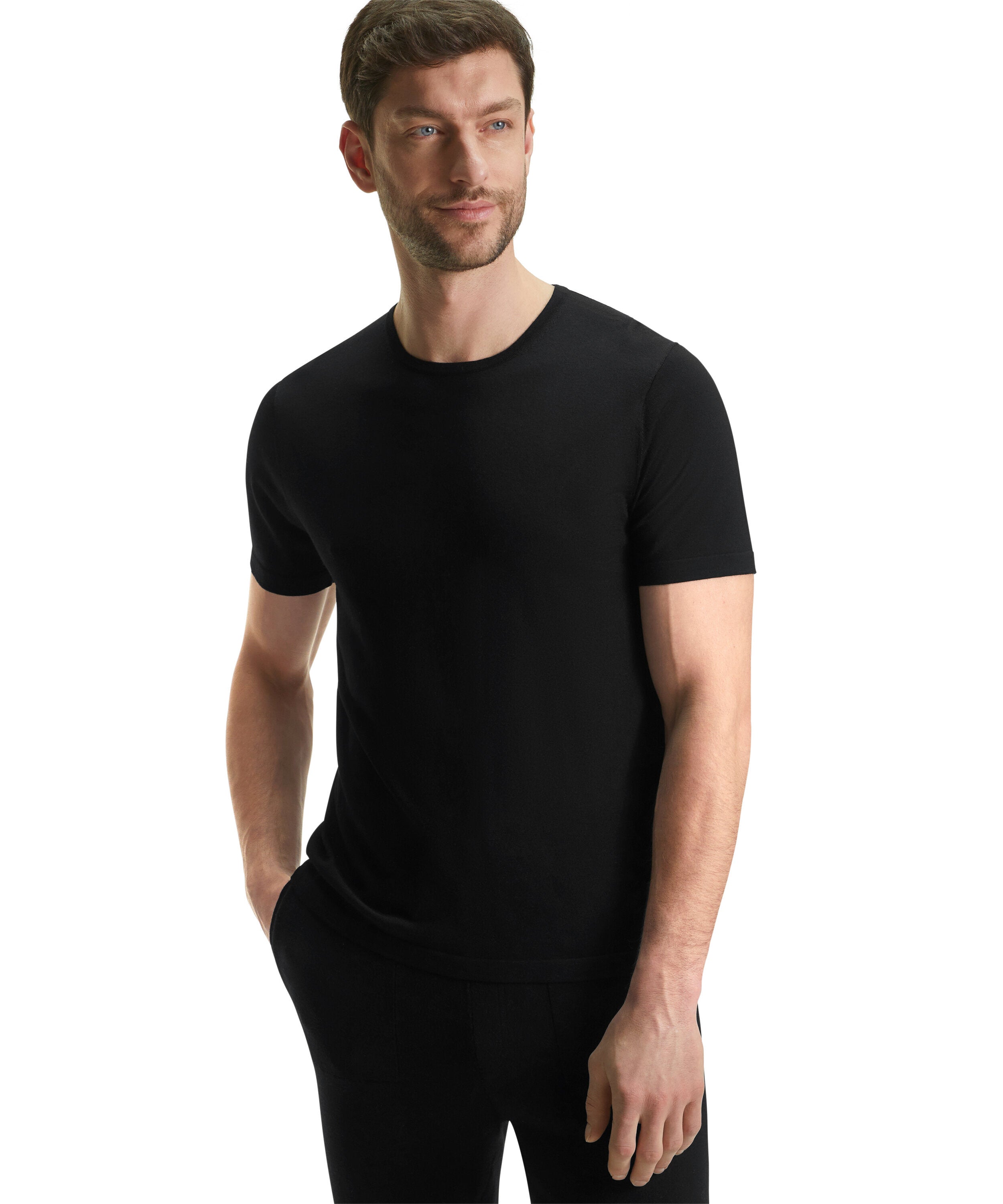Falke Men T-Shirt Round-neck - Men - black