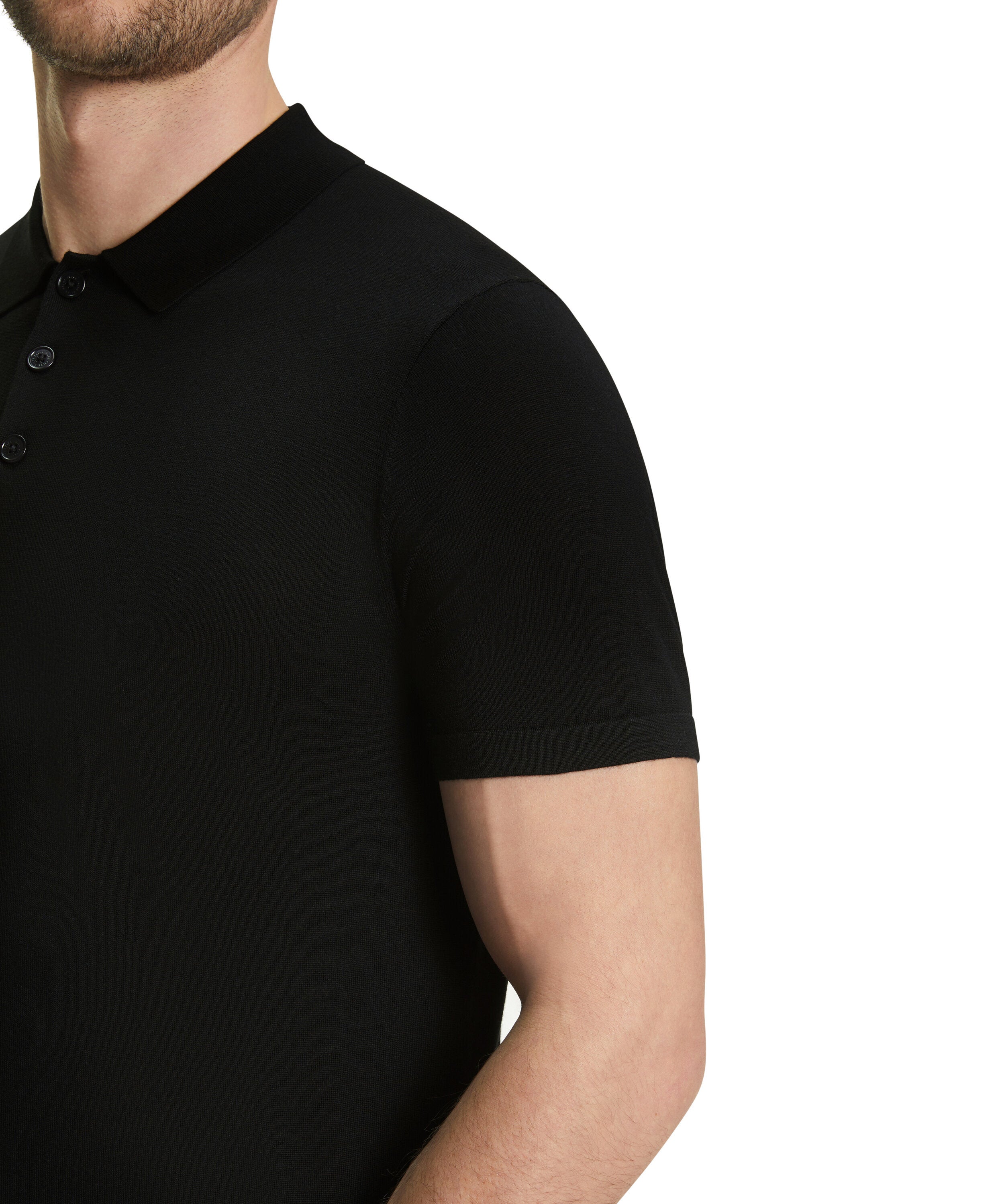 Falke Premium Knit Polo Men Polo shirt - Men - black
