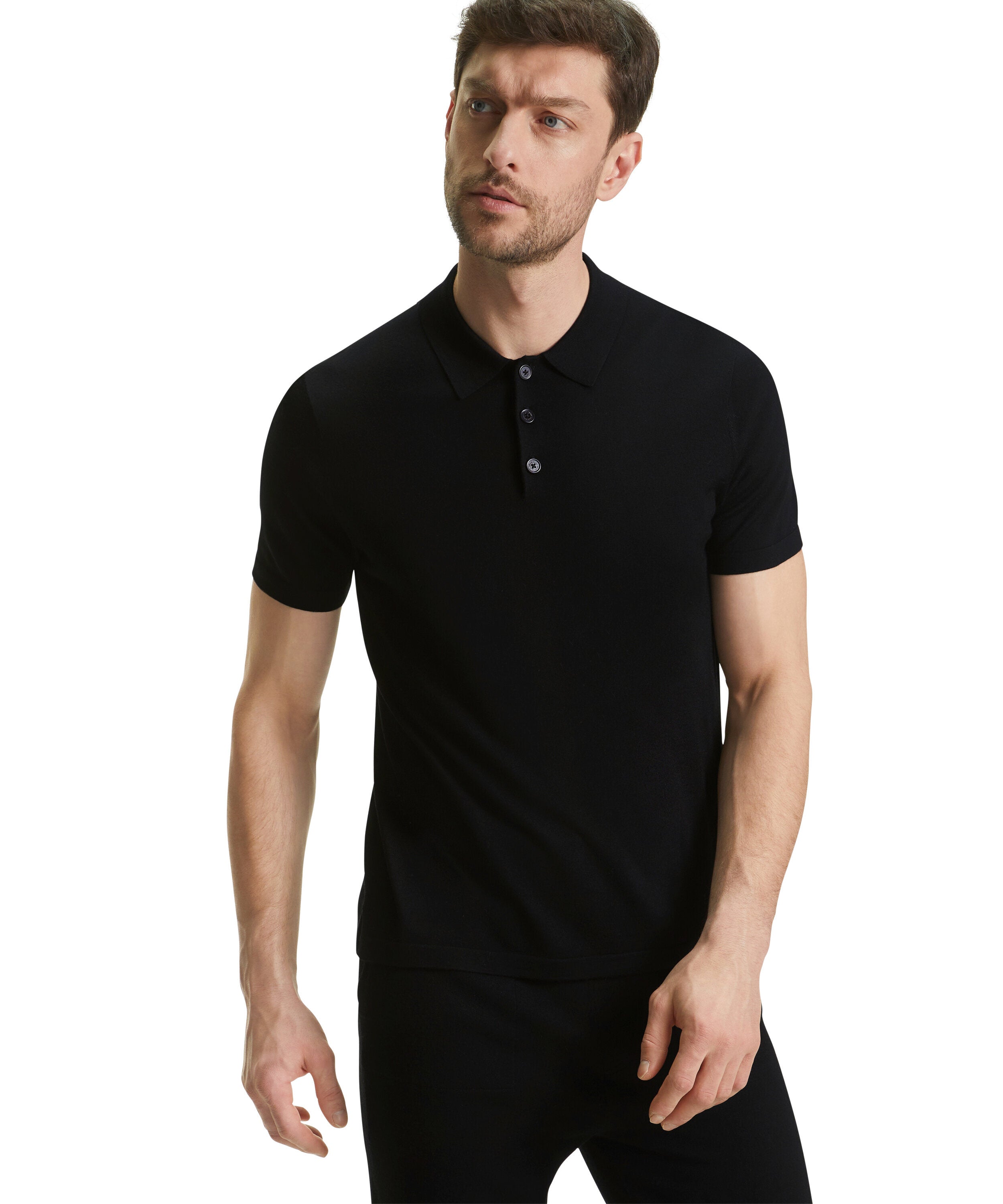 Falke Premium Knit Polo Men Polo shirt - Men - black