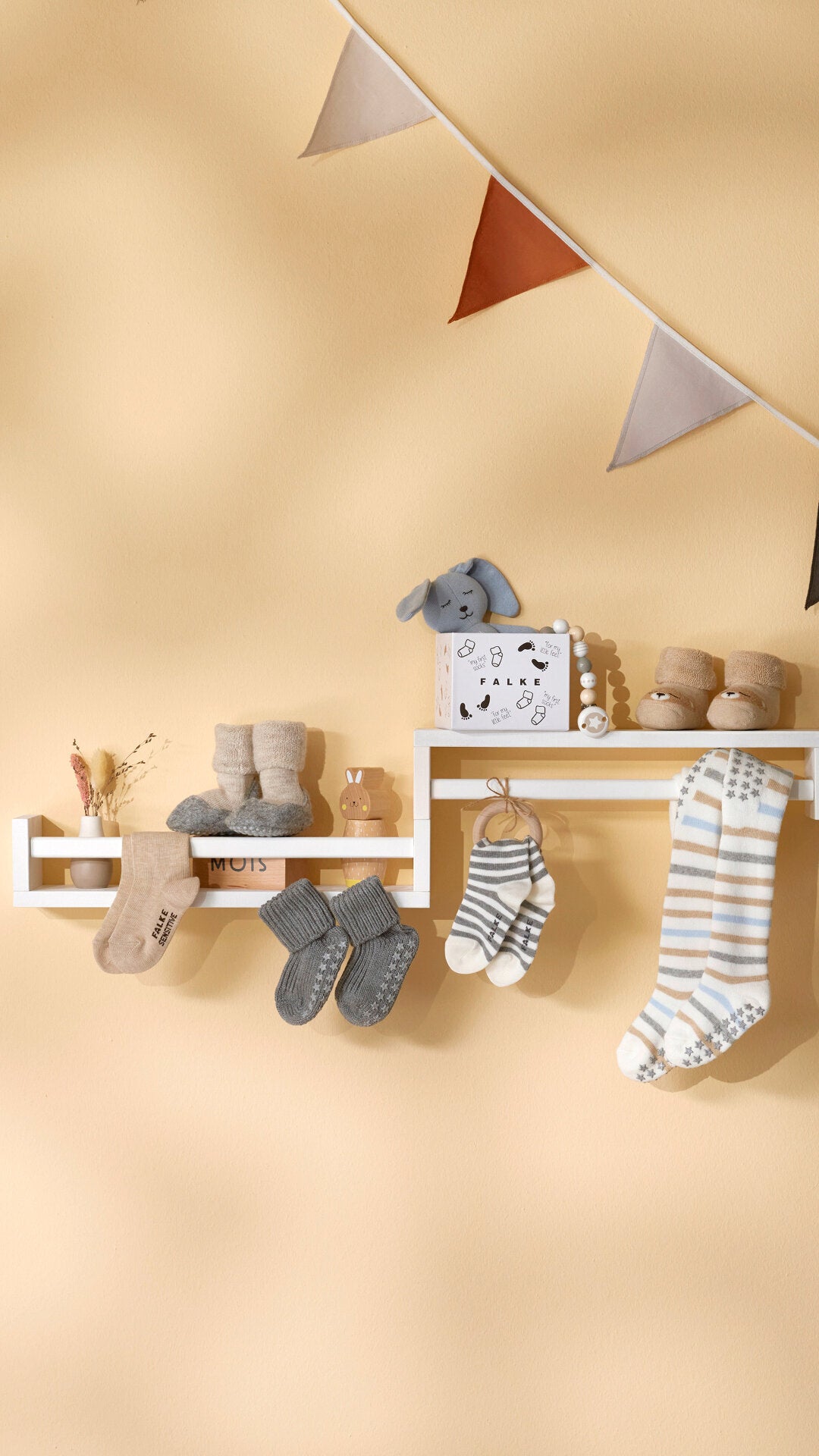 Falke Cotton Catspads Babies House socks - Babies - sand mel.