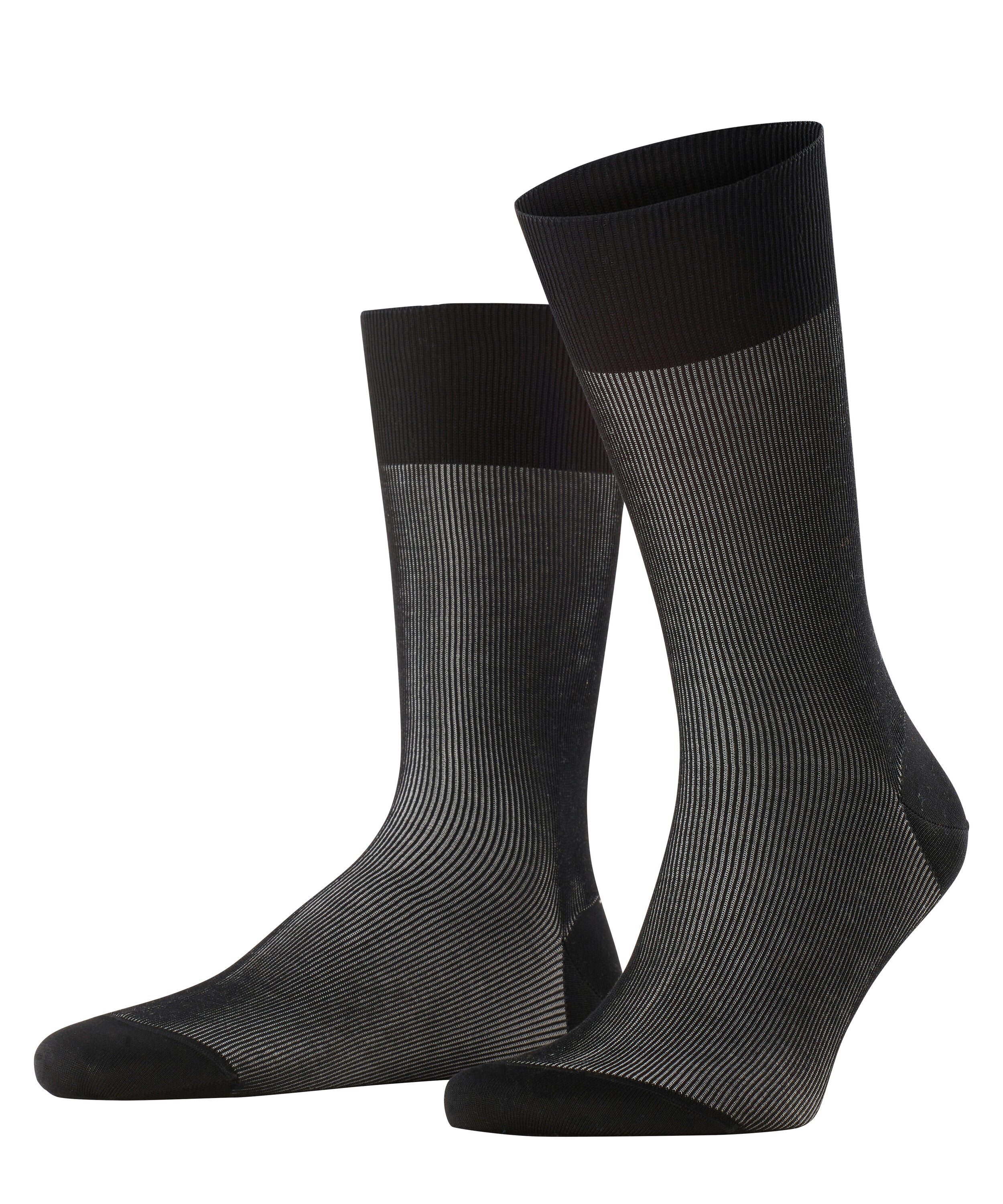 Falke Fine Shadow Men Socks - Men - black-mix