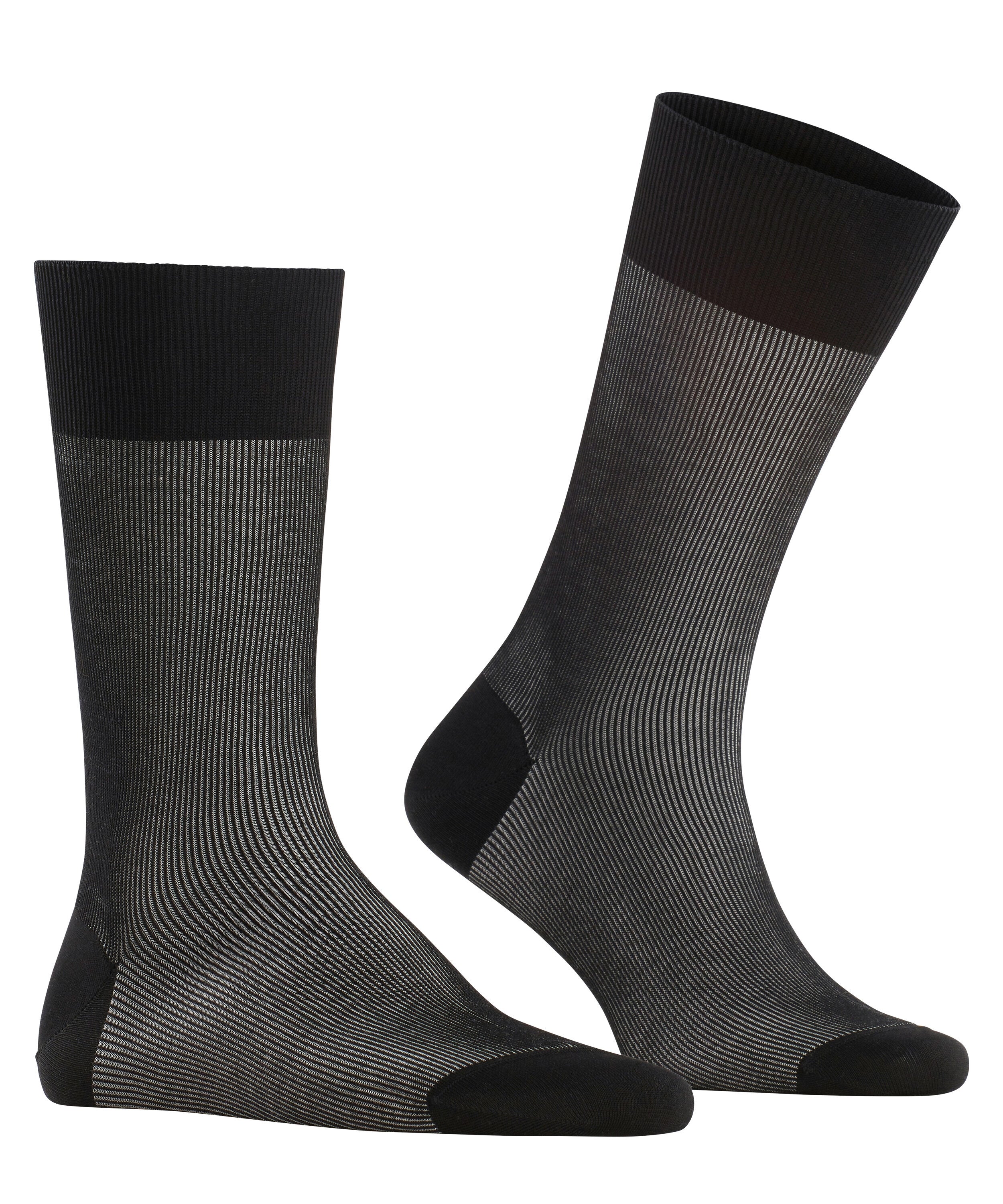 Falke Fine Shadow Men Socks - Men - black-mix