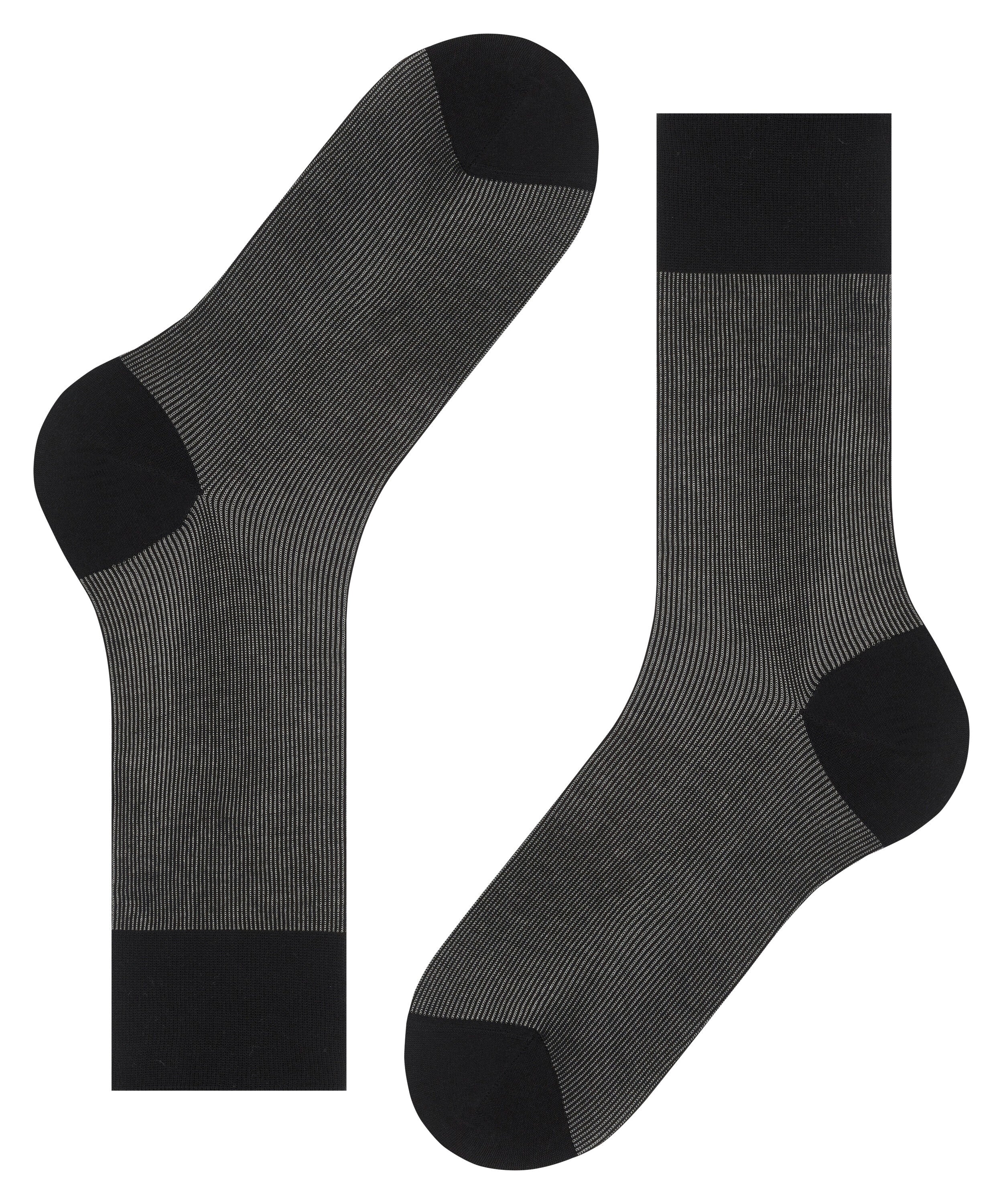 Falke Fine Shadow Men Socks - Men - black-mix