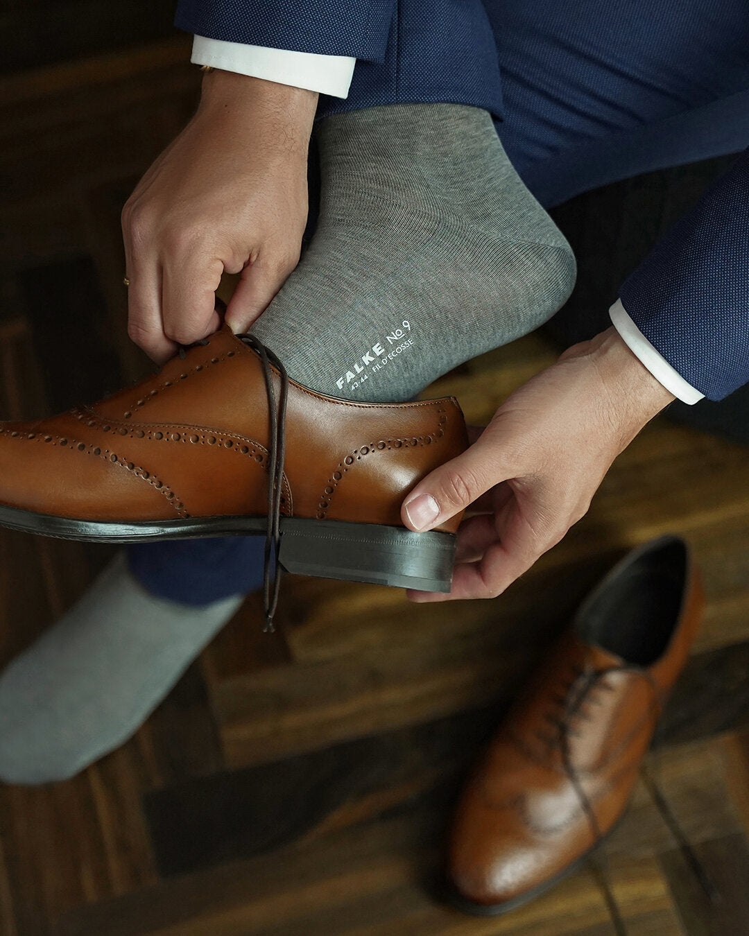 Falke No. 9 Pure Fil d´Écosse Men Socks - Men - wheat mel.