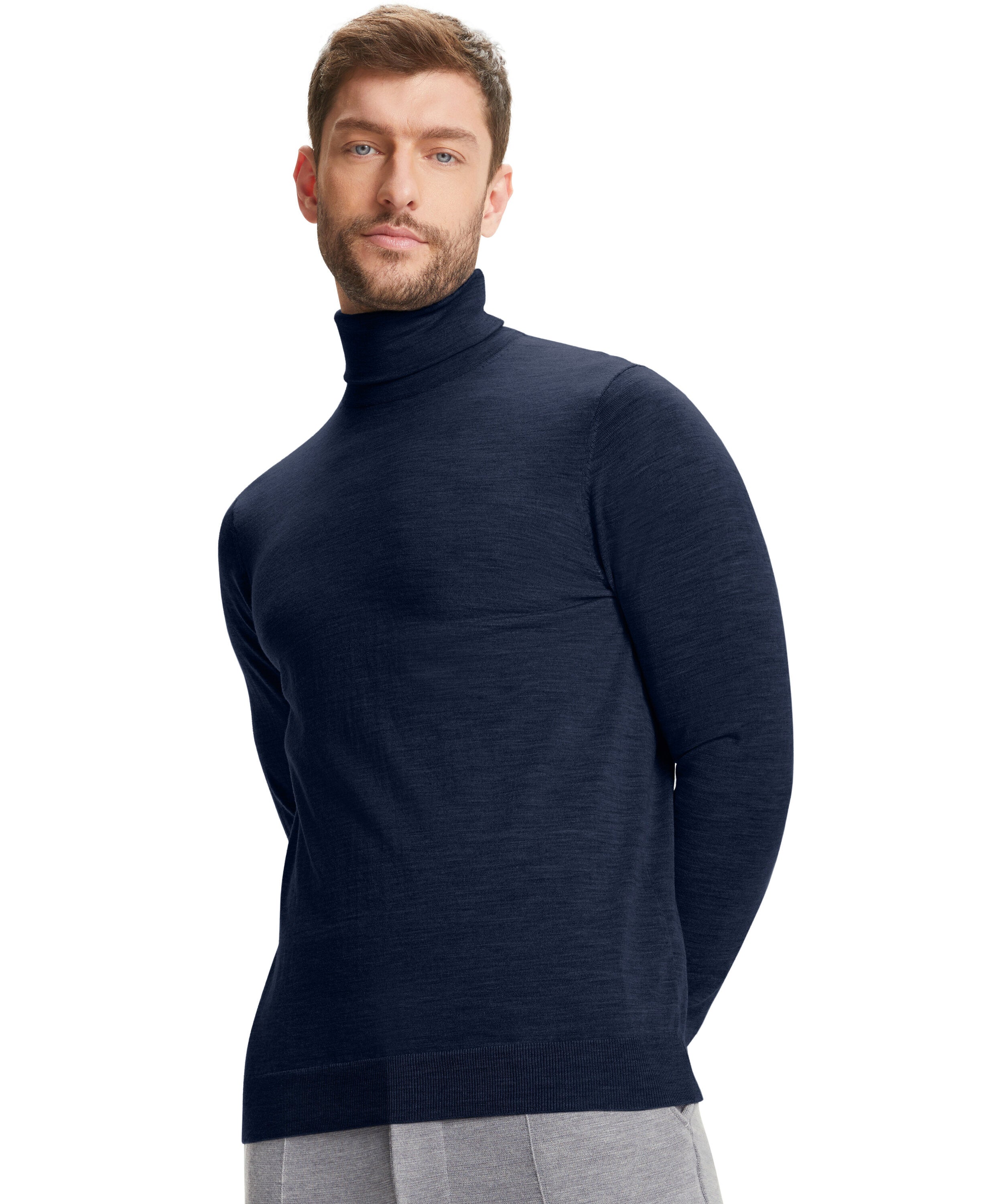 Falke Men Pullover Round-neck - Men - space blue