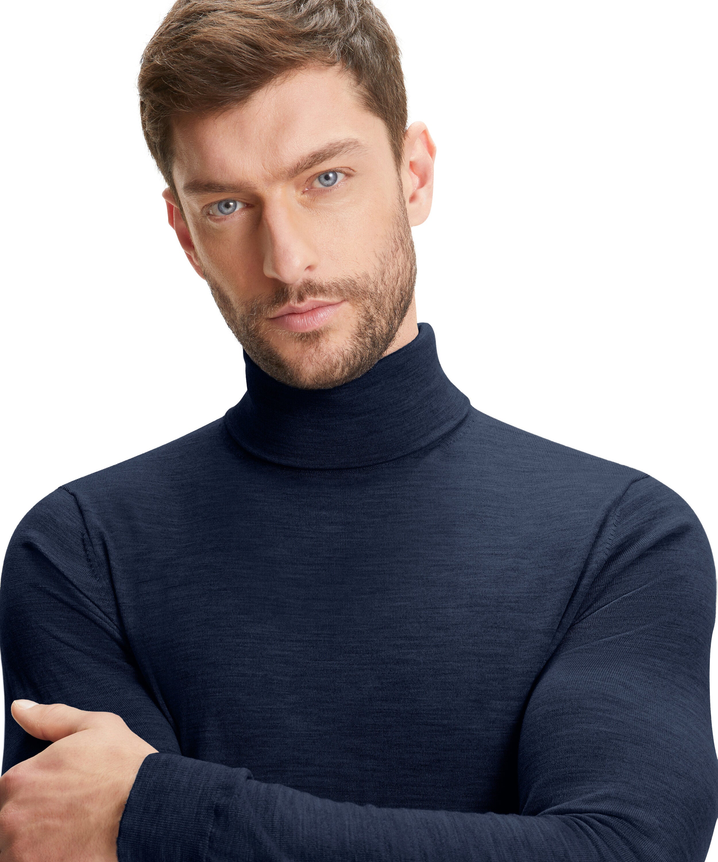 Falke Men Pullover Round-neck - Men - space blue