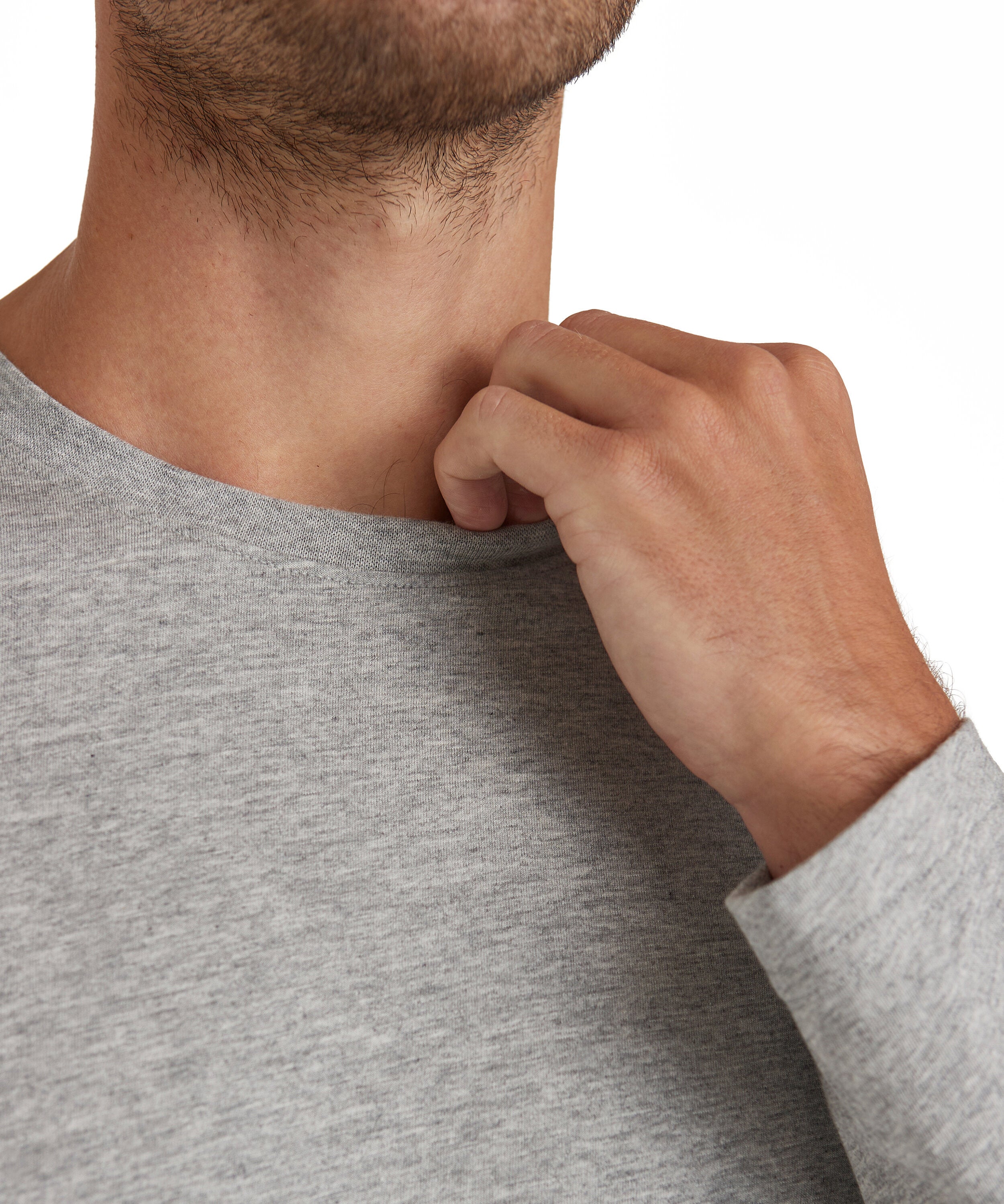 Falke Men Long-sleeve shirt Round-neck - Men - light grey