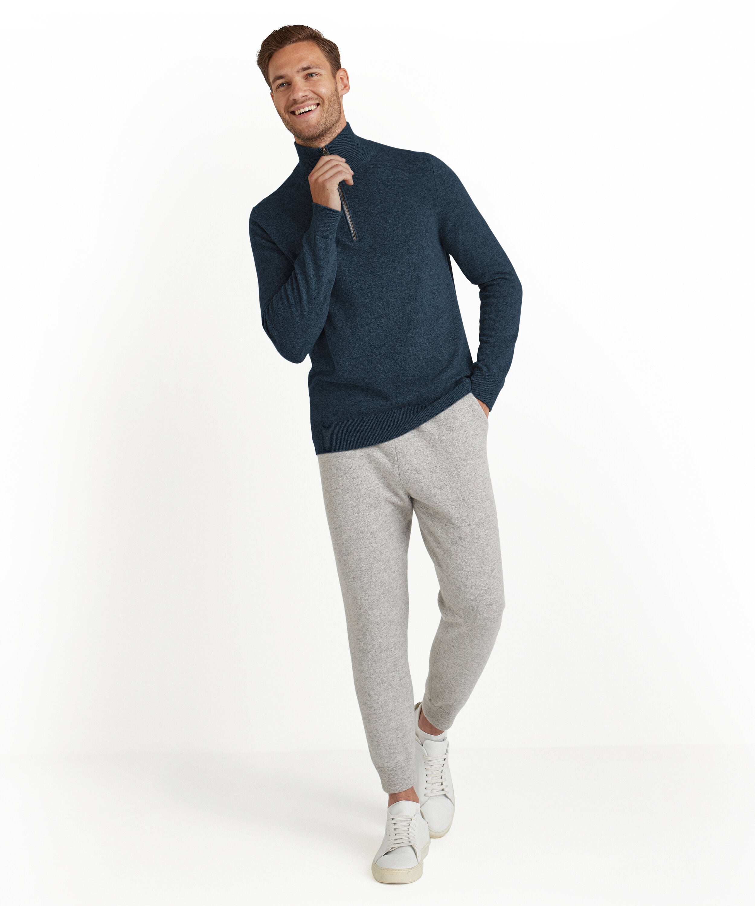 Falke Men Pullover Round-neck - Men - space blue