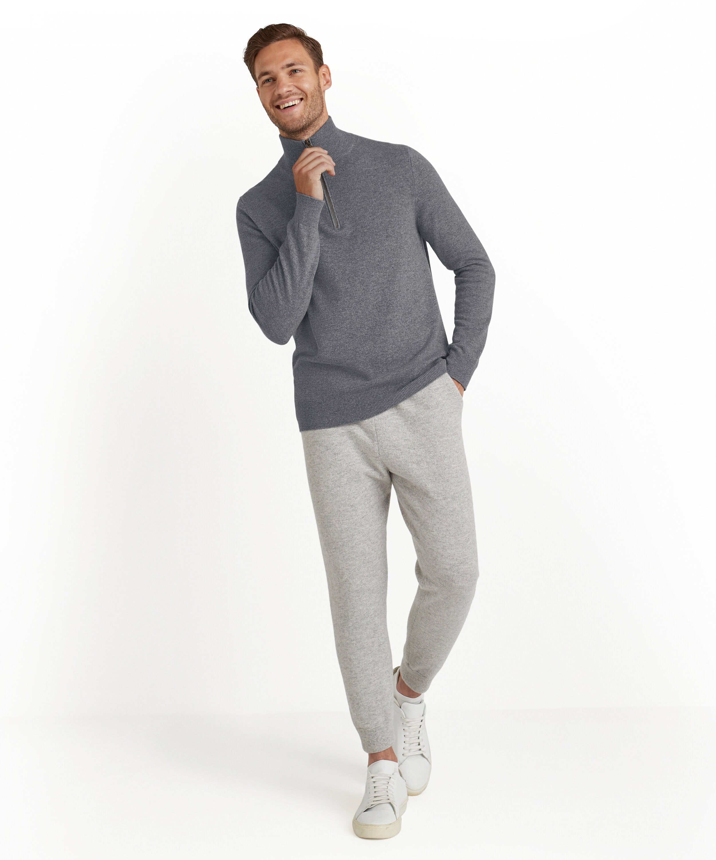 Falke Men Pullover Round-neck - Men - dark grey -heather