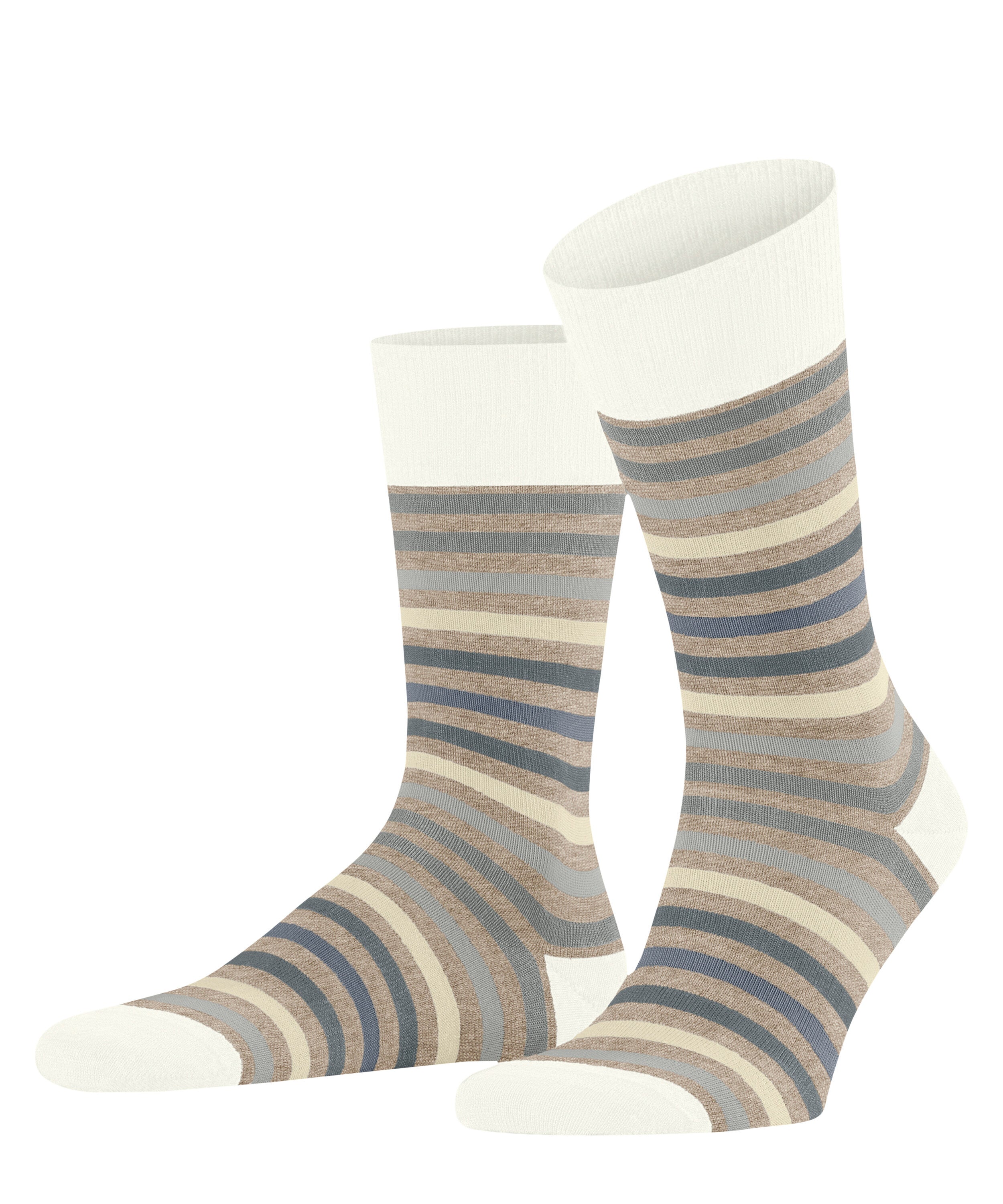 Falke Tinted Stripe Men Socks - Men - beige mel.