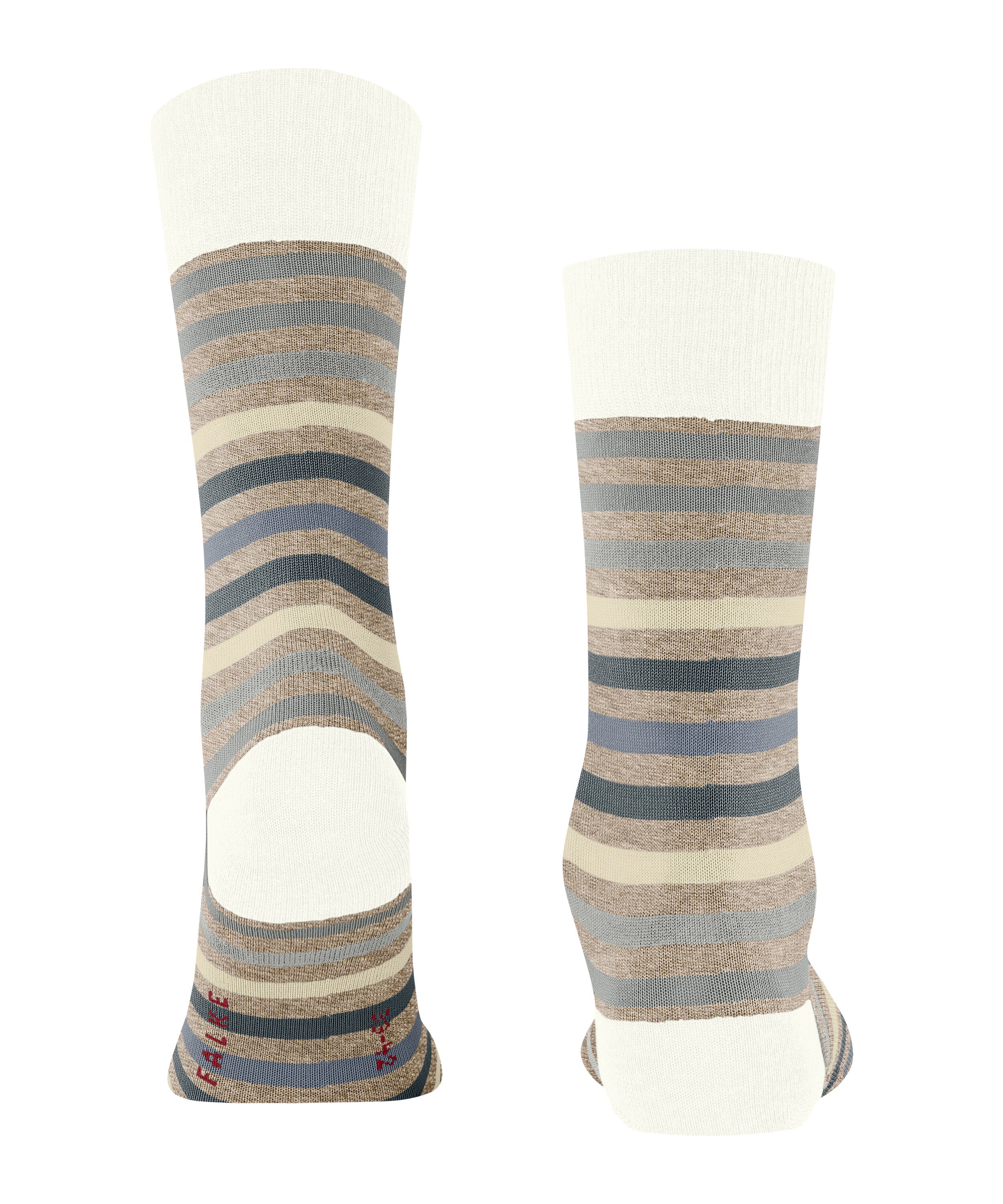 Falke Tinted Stripe Men Socks - Men - beige mel.