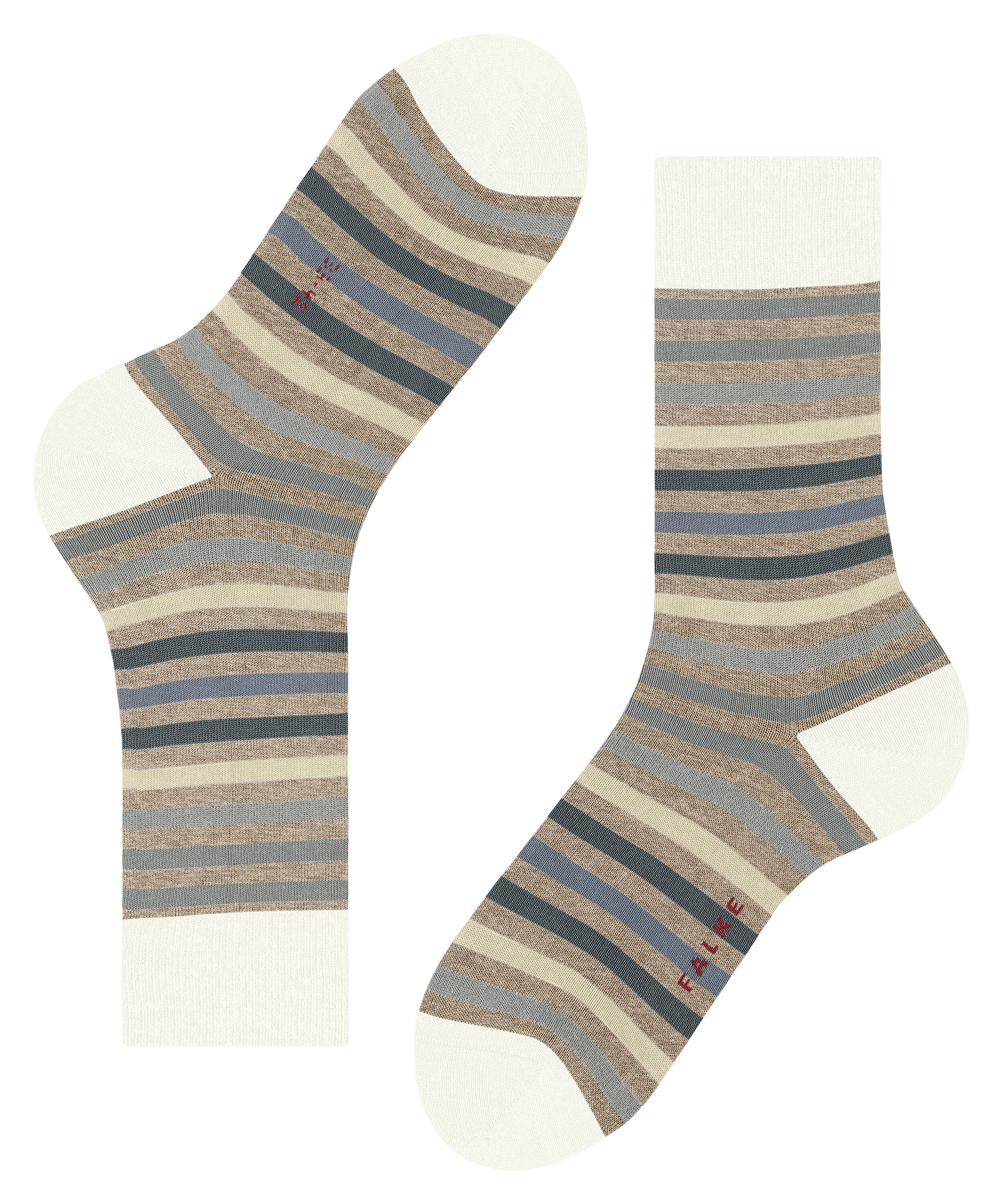 Falke Tinted Stripe Men Socks - Men - beige mel.