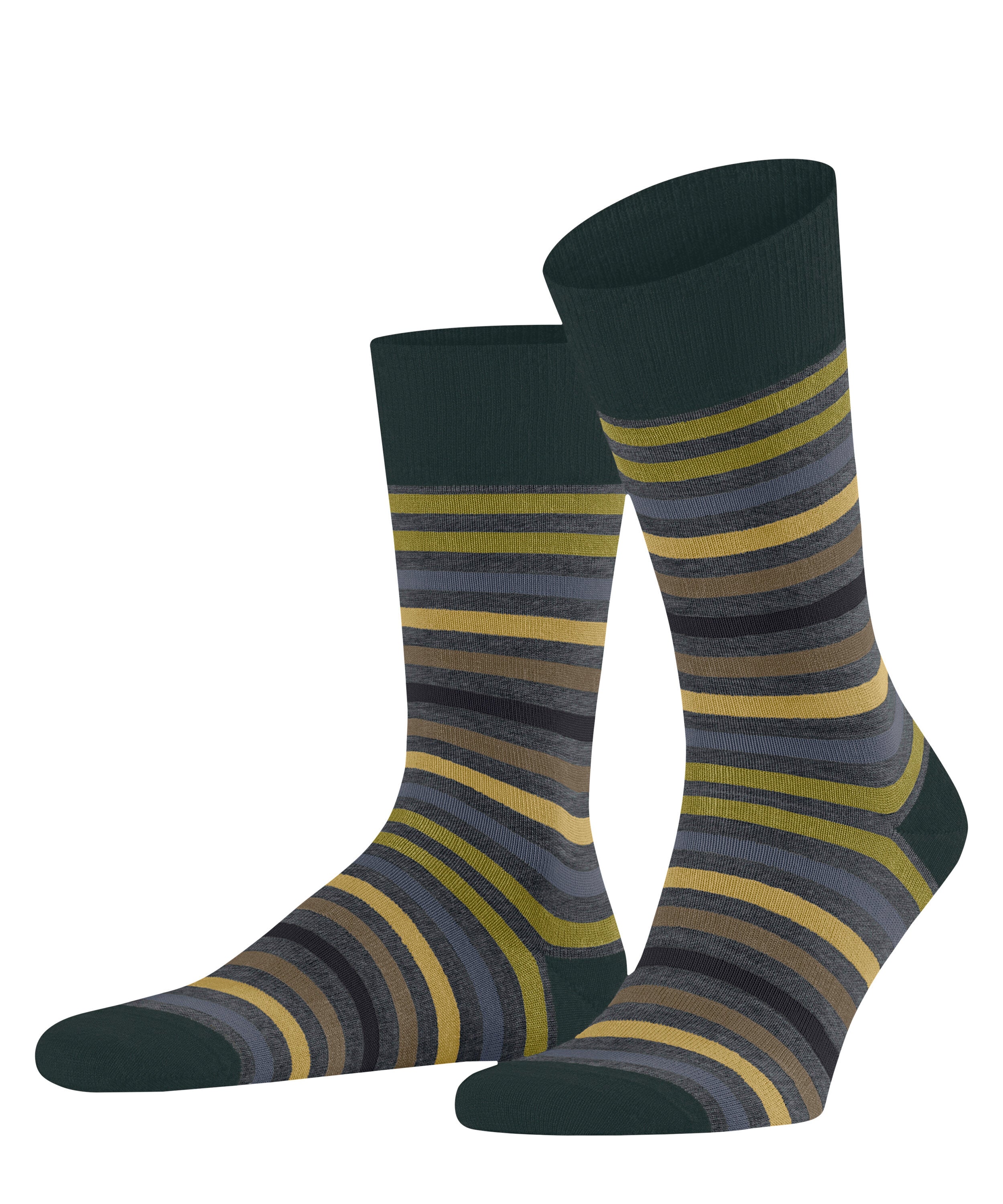 Falke Tinted Stripe Men Socks - Men - steel mel.