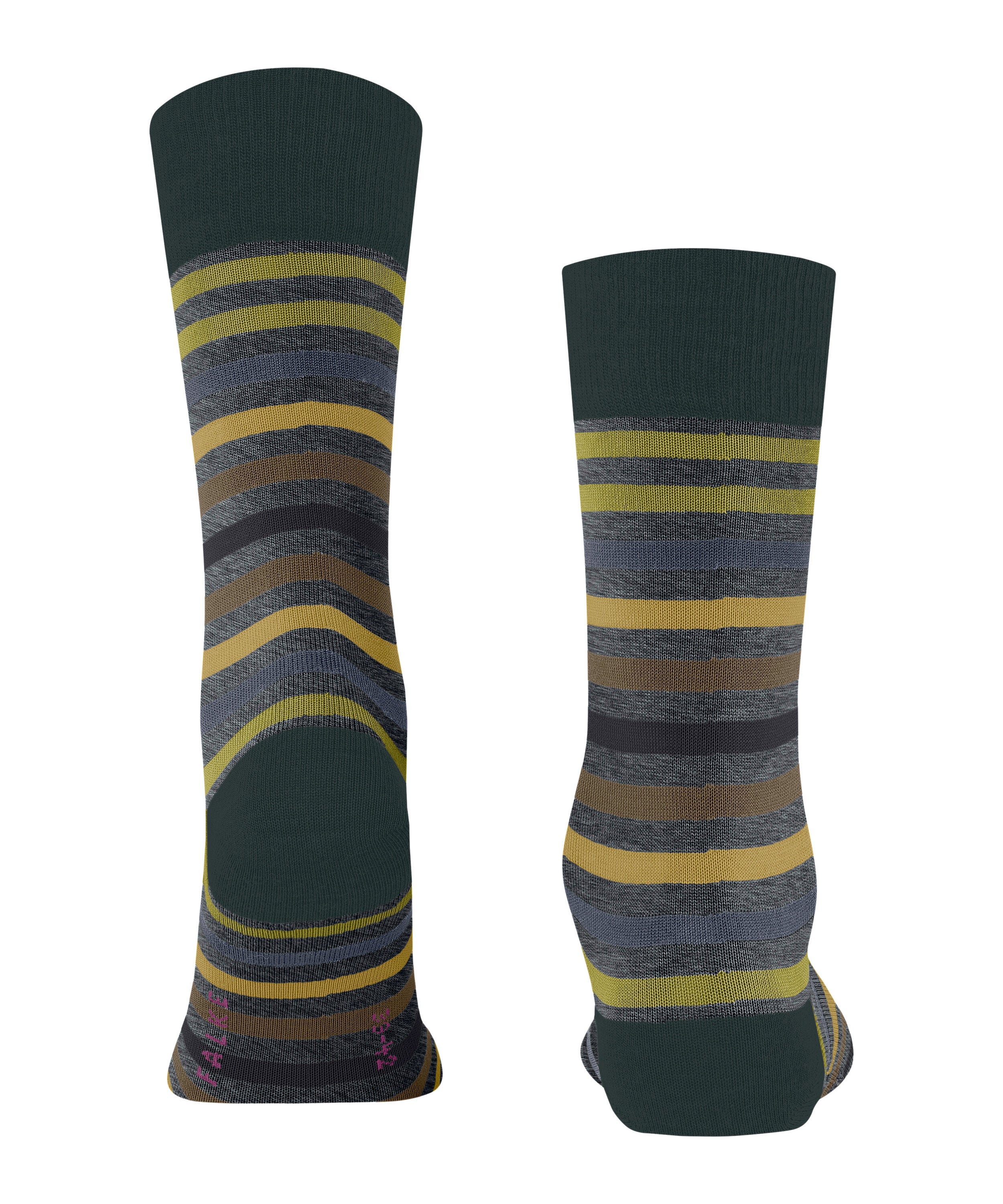 Falke Tinted Stripe Men Socks - Men - steel mel.