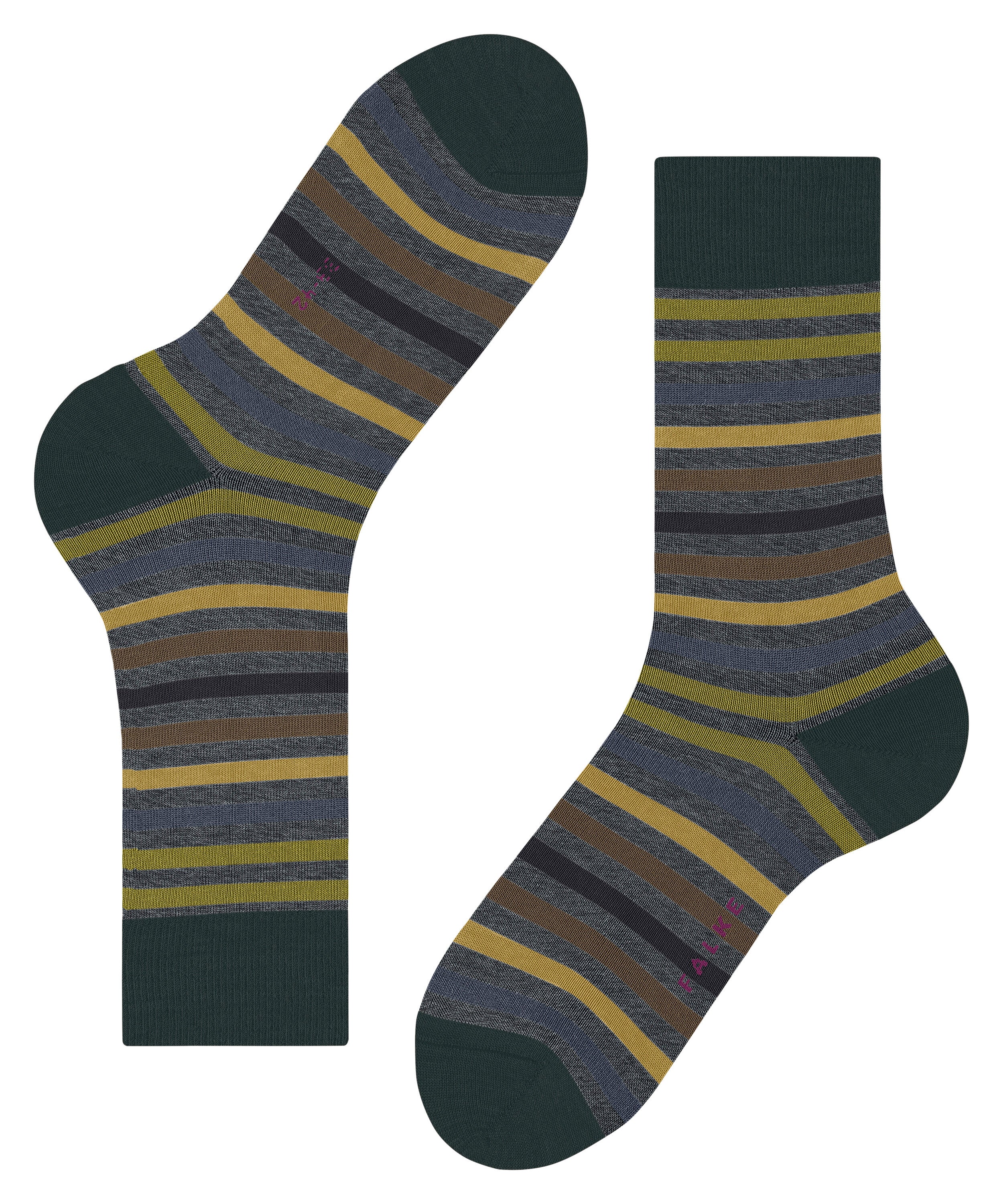 Falke Tinted Stripe Men Socks - Men - steel mel.