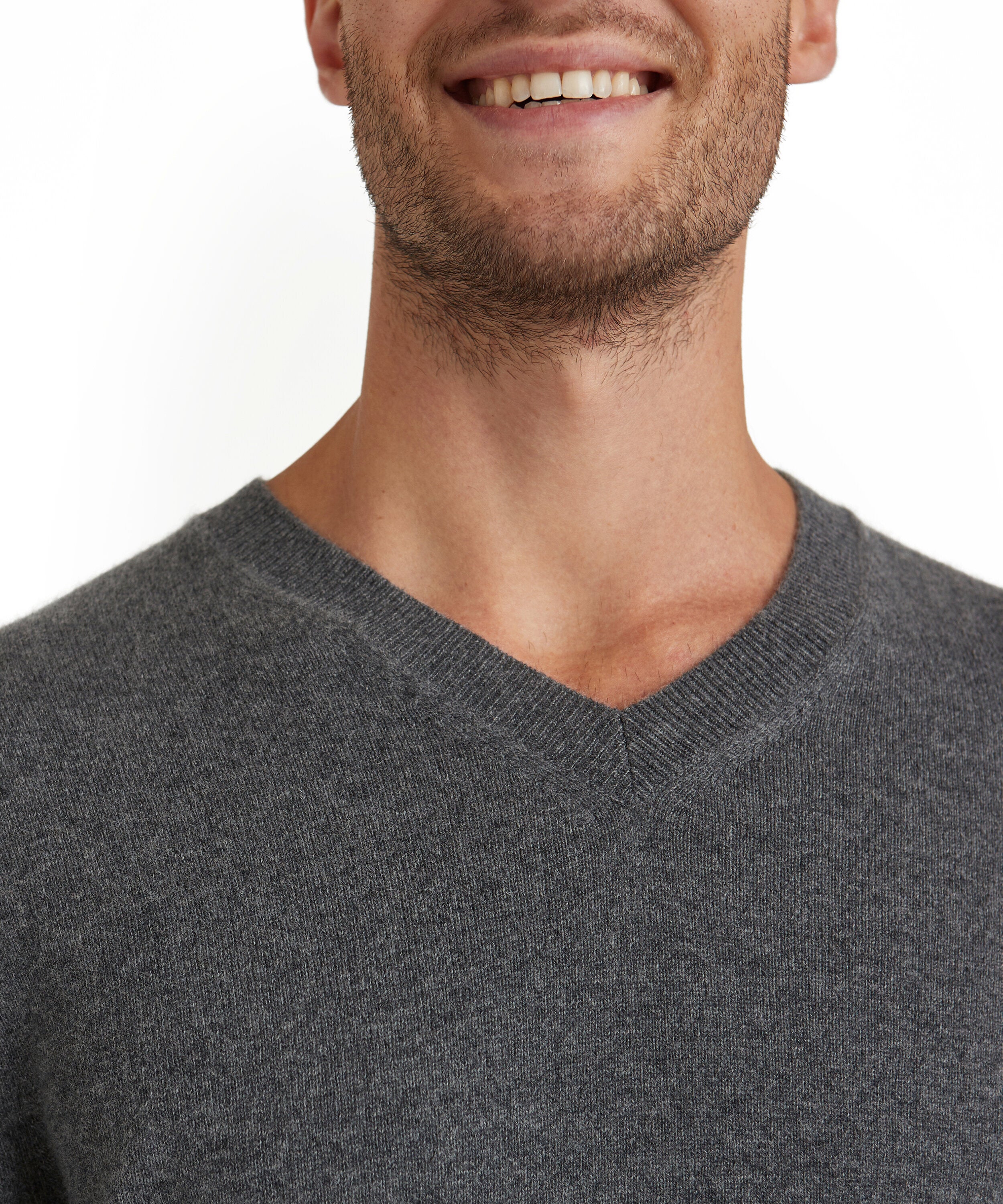 Falke Men Pullover V-neck - Men - dark grey -heather