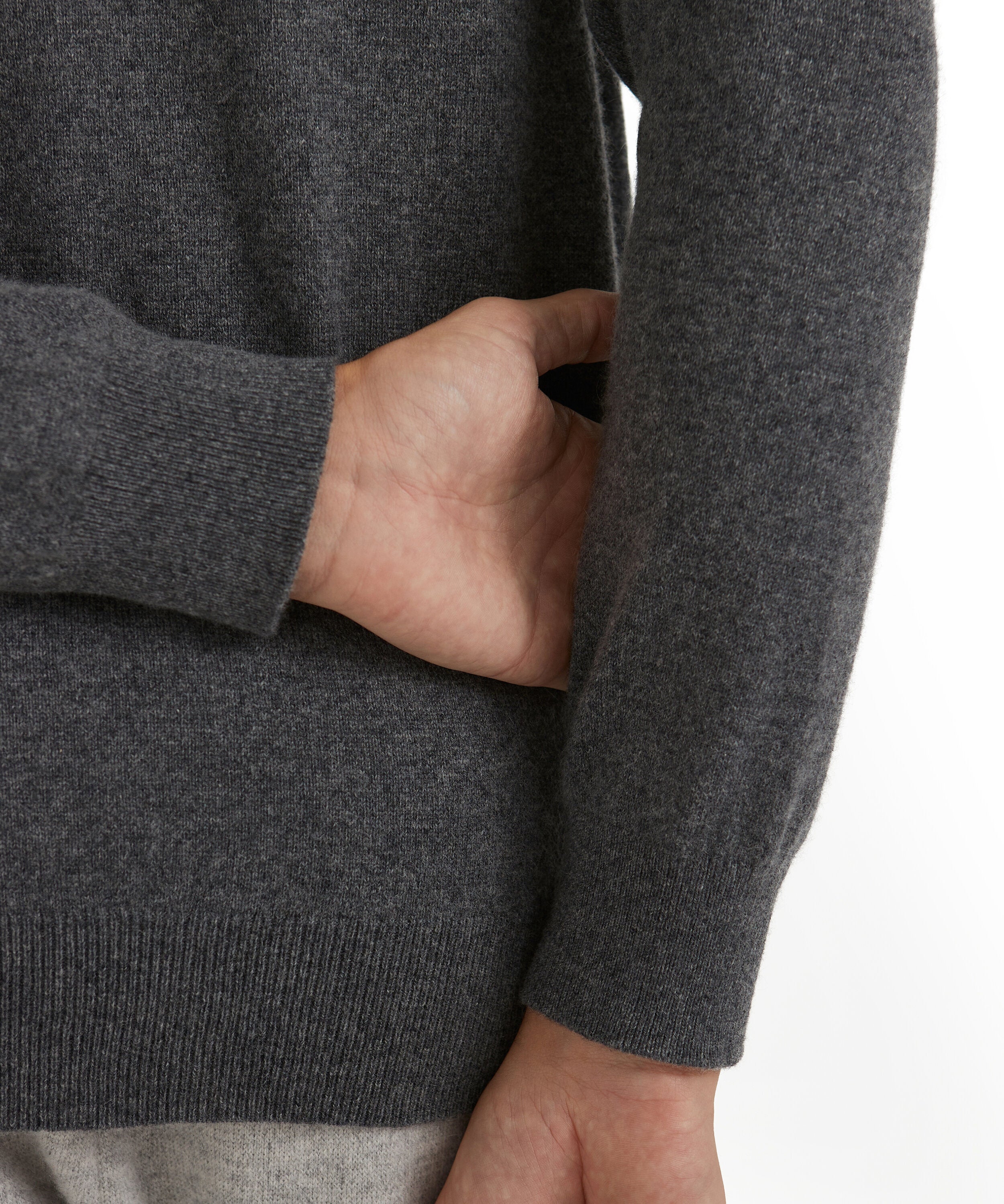 Falke Men Pullover V-neck - Men - dark grey -heather