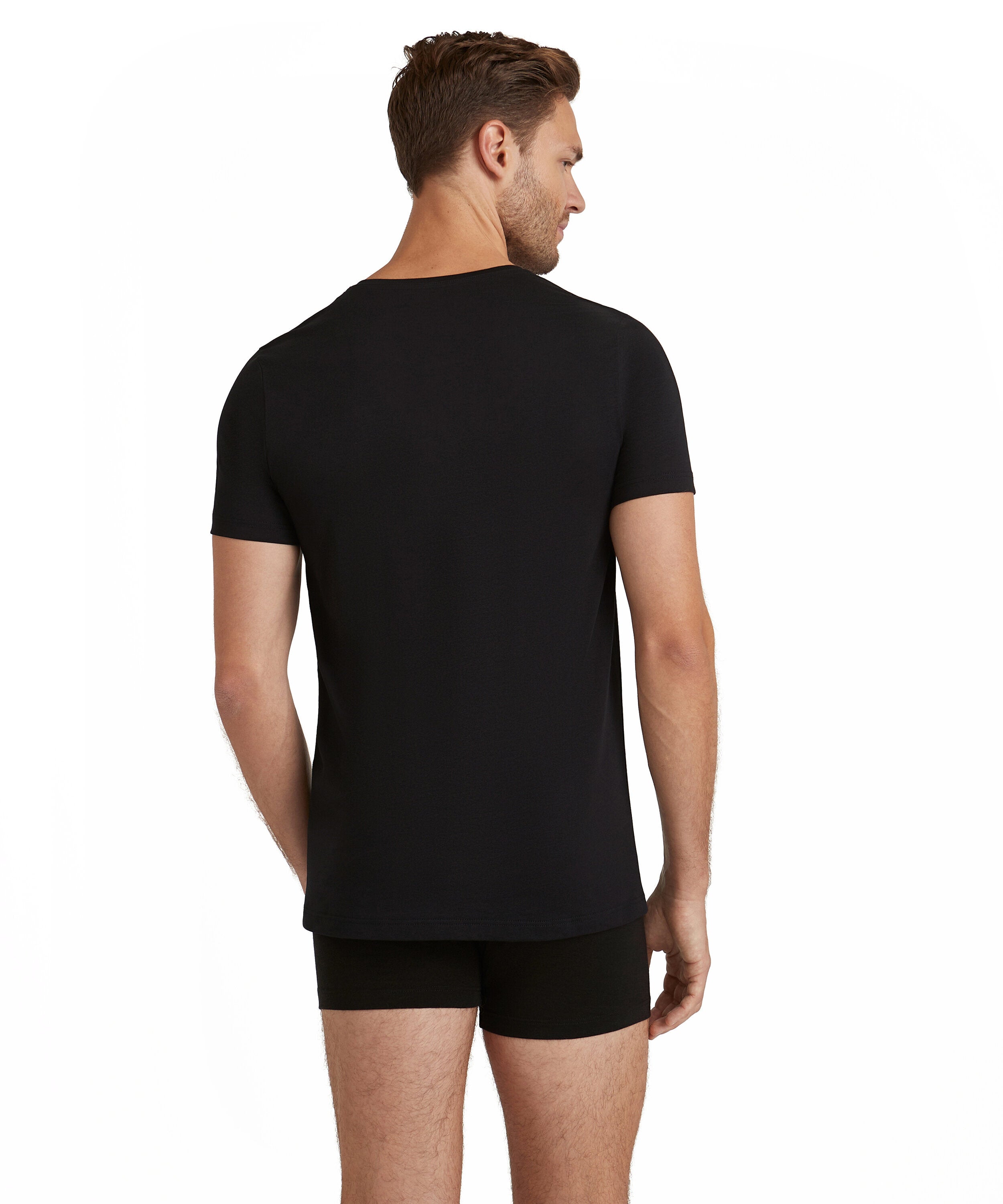 Falke Men T-Shirt Round-neck Daily Natural - Men - black