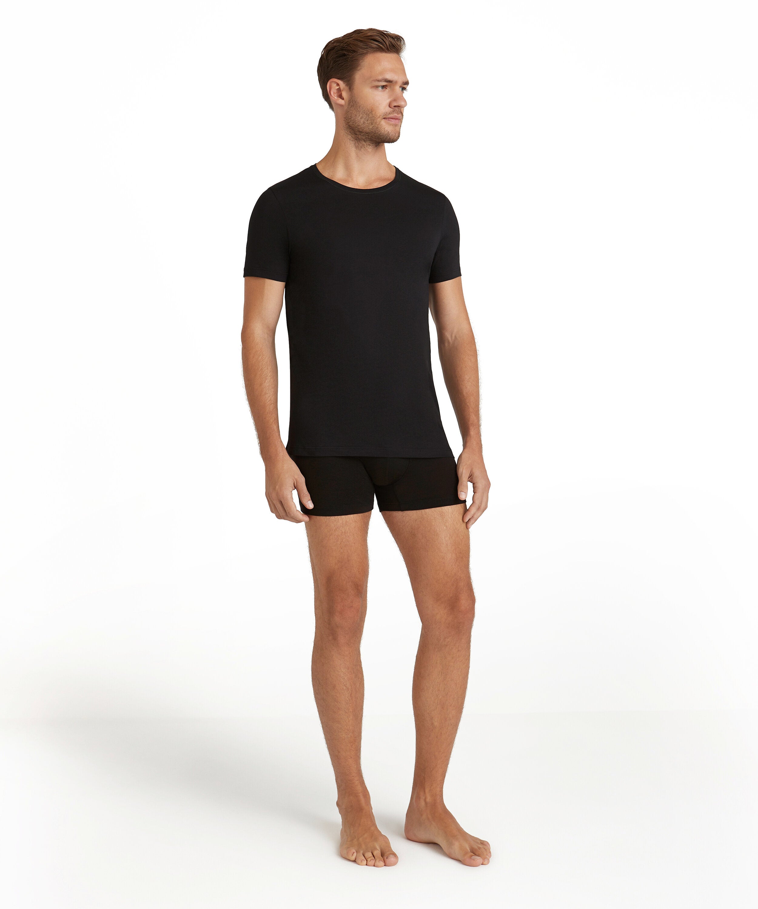 Falke Men T-Shirt Round-neck Daily Natural - Men - black