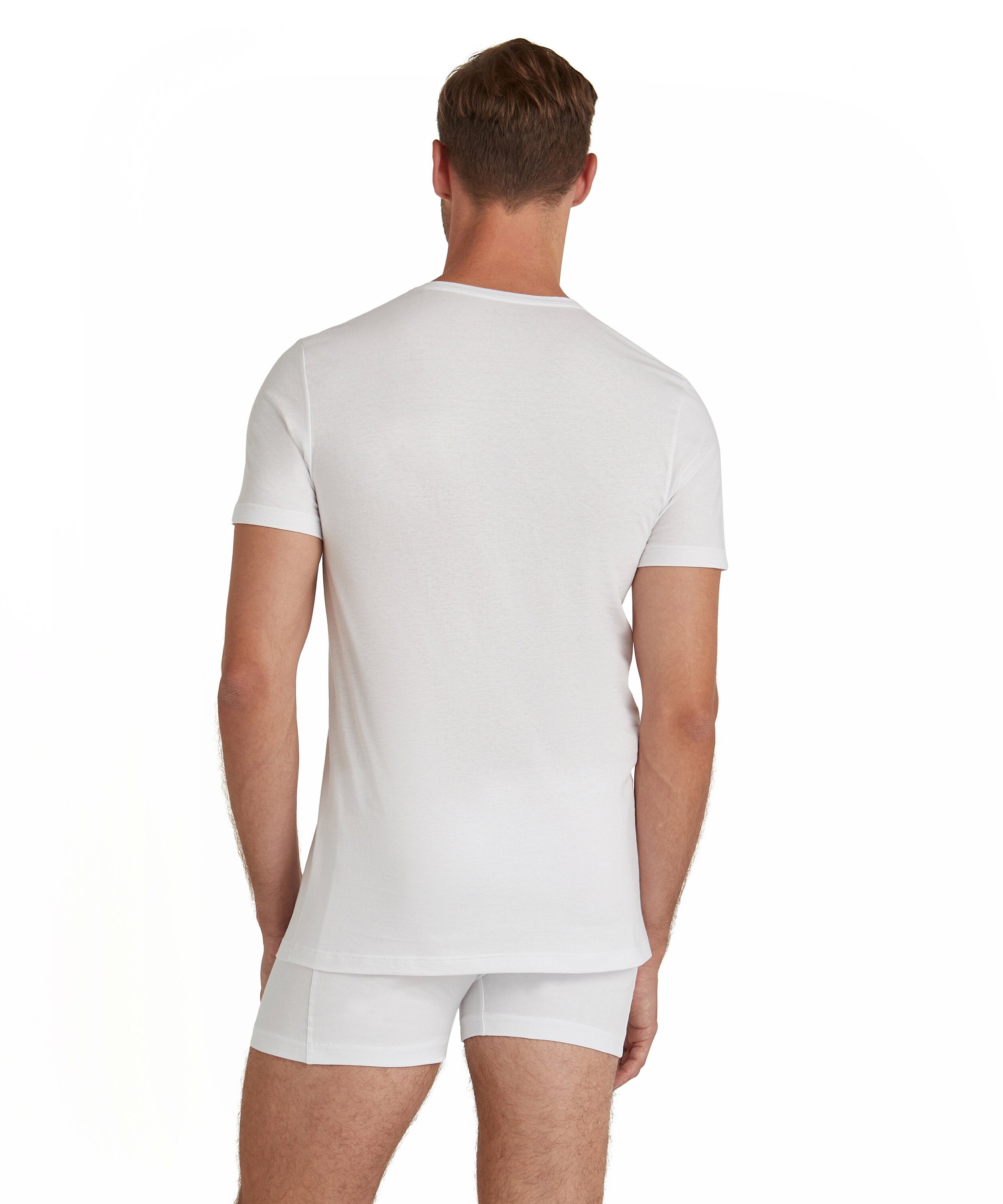 Falke Men T-Shirt Round-neck Daily Natural - Men - white