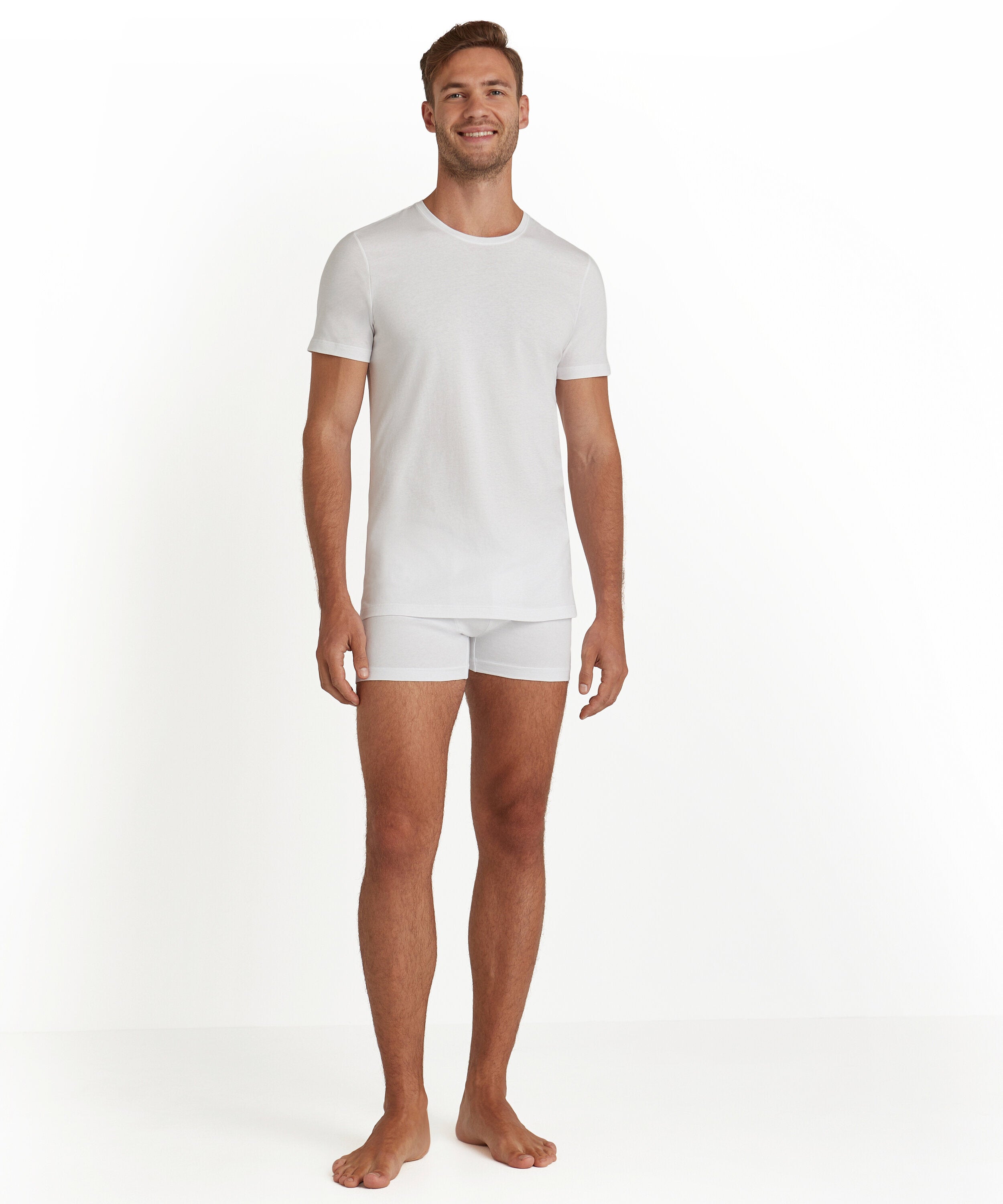 Falke Men T-Shirt Round-neck Daily Natural - Men - white