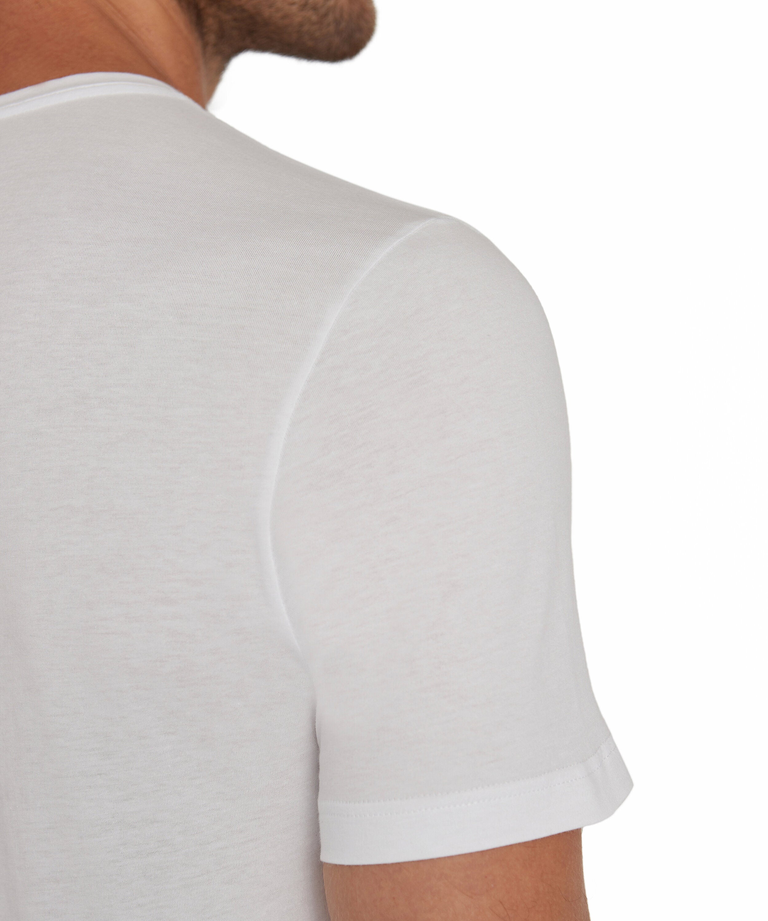Falke Men T-Shirt Round-neck Daily Natural - Men - white